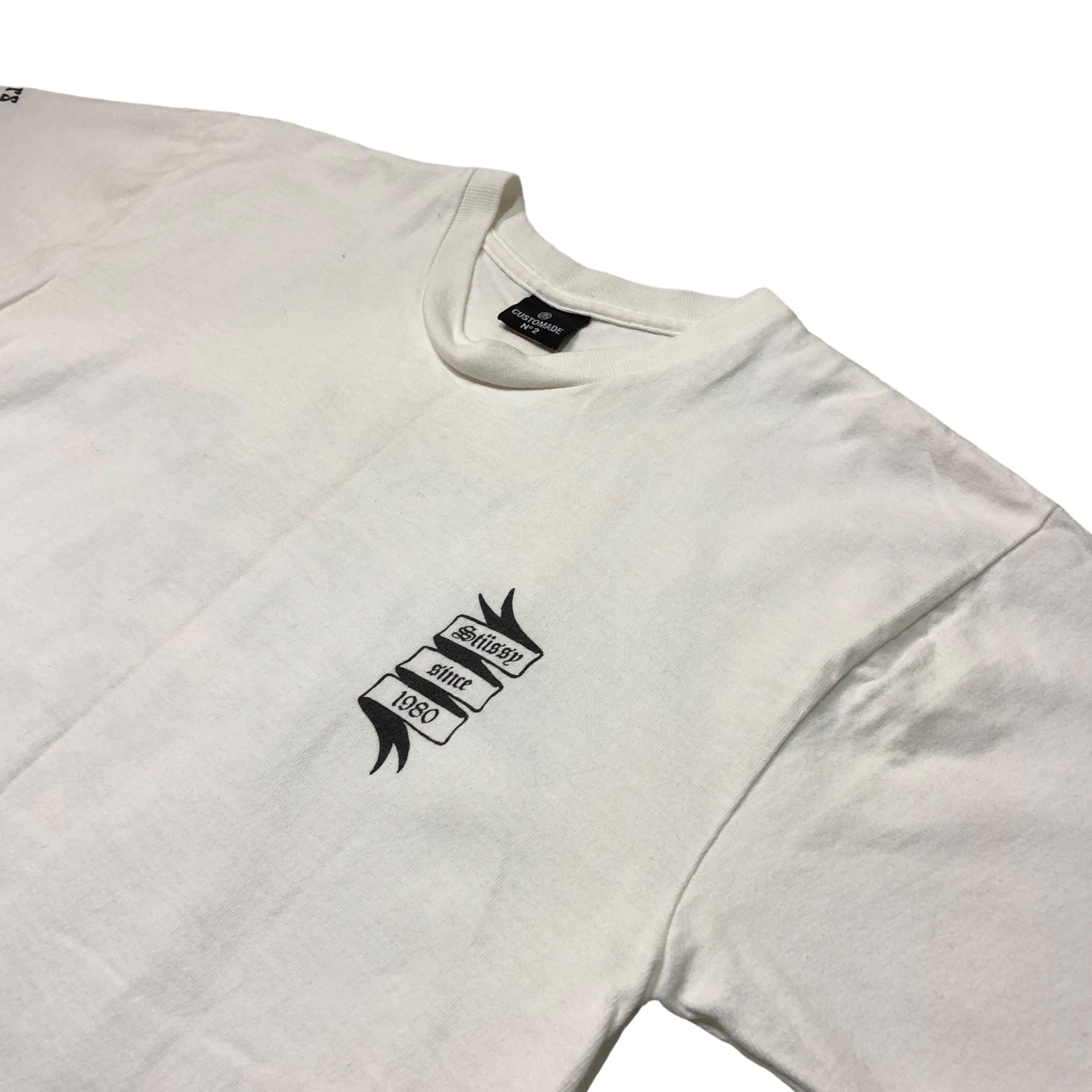 STUSSY(ステューシー) 00's CUSTOMADE back skull Tシャツ バックスカル SIZE FREE ホワイト OLD STUSSY