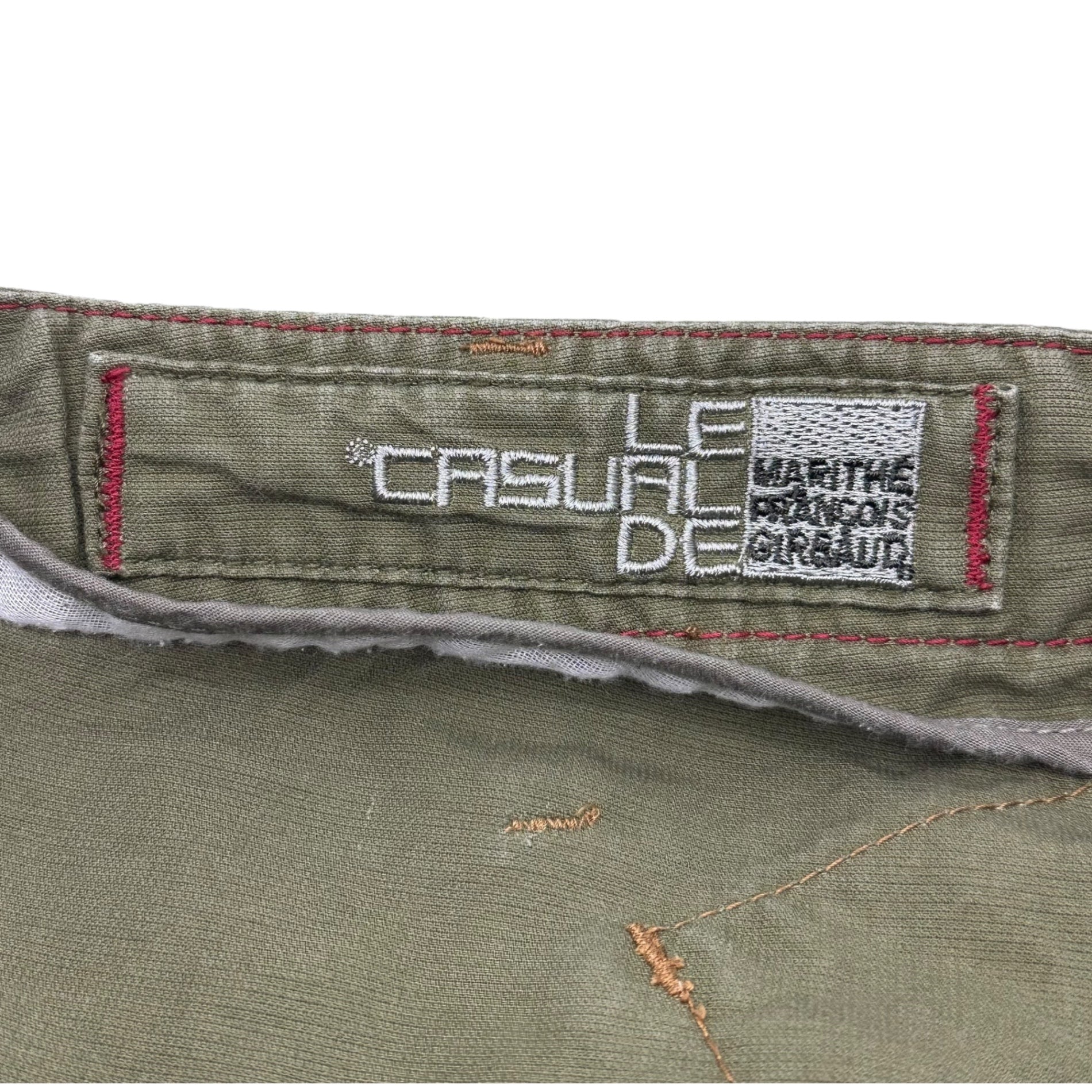 MARITHE FRANCOIS GIRBAUD(マリテフランソワジルボー) 00's 8-pocket gimmick parachute pants 8ポケット ギミック パラシュート パンツ F7-2691 M オリーブ Y2K ミリタリー