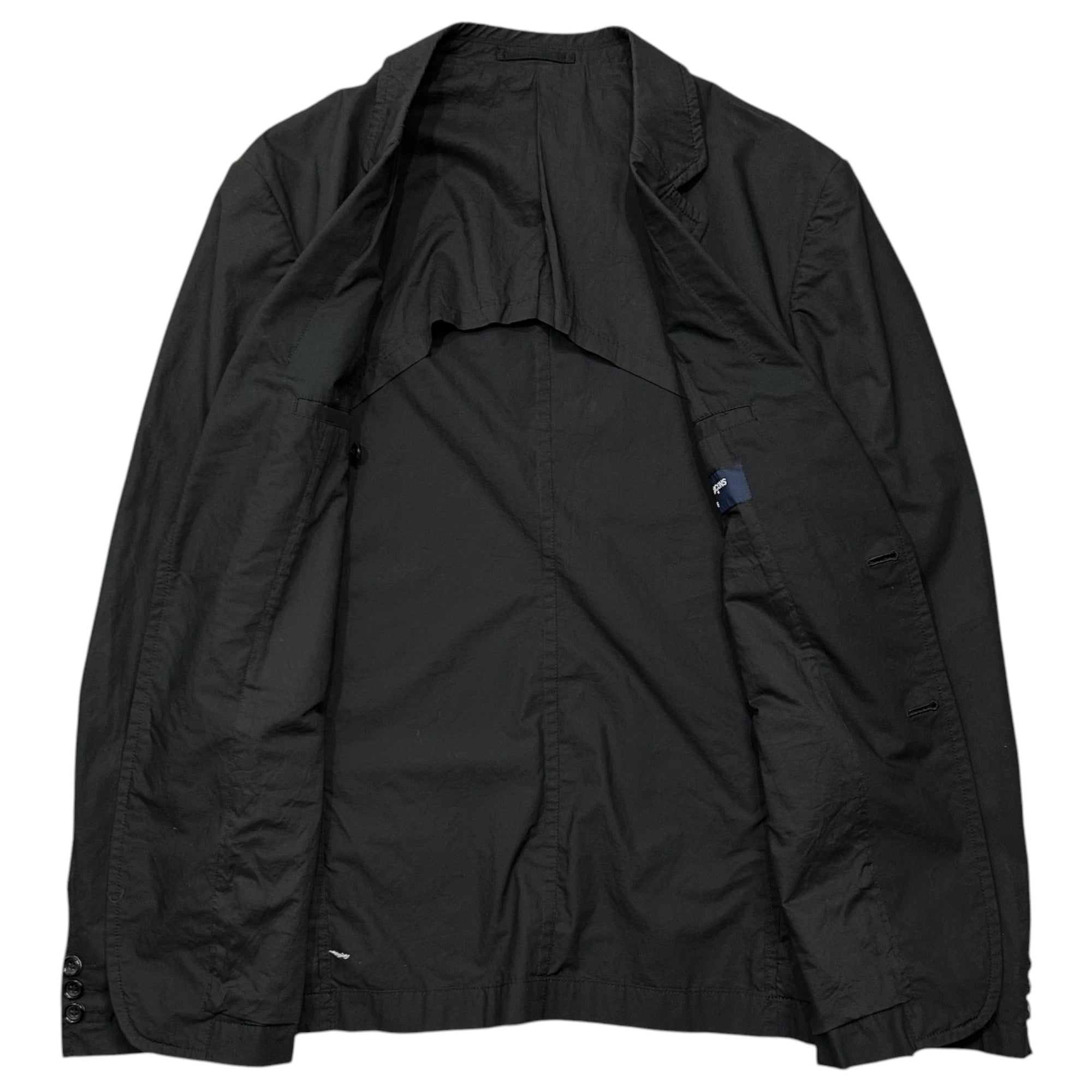 COMME des GARCONS HOMME(コムデギャルソンオム) 2010's Cotton Basic Tailored Jacket コットン ベーシック テーラード ジャケット HE-J133 L ブラック AD2009