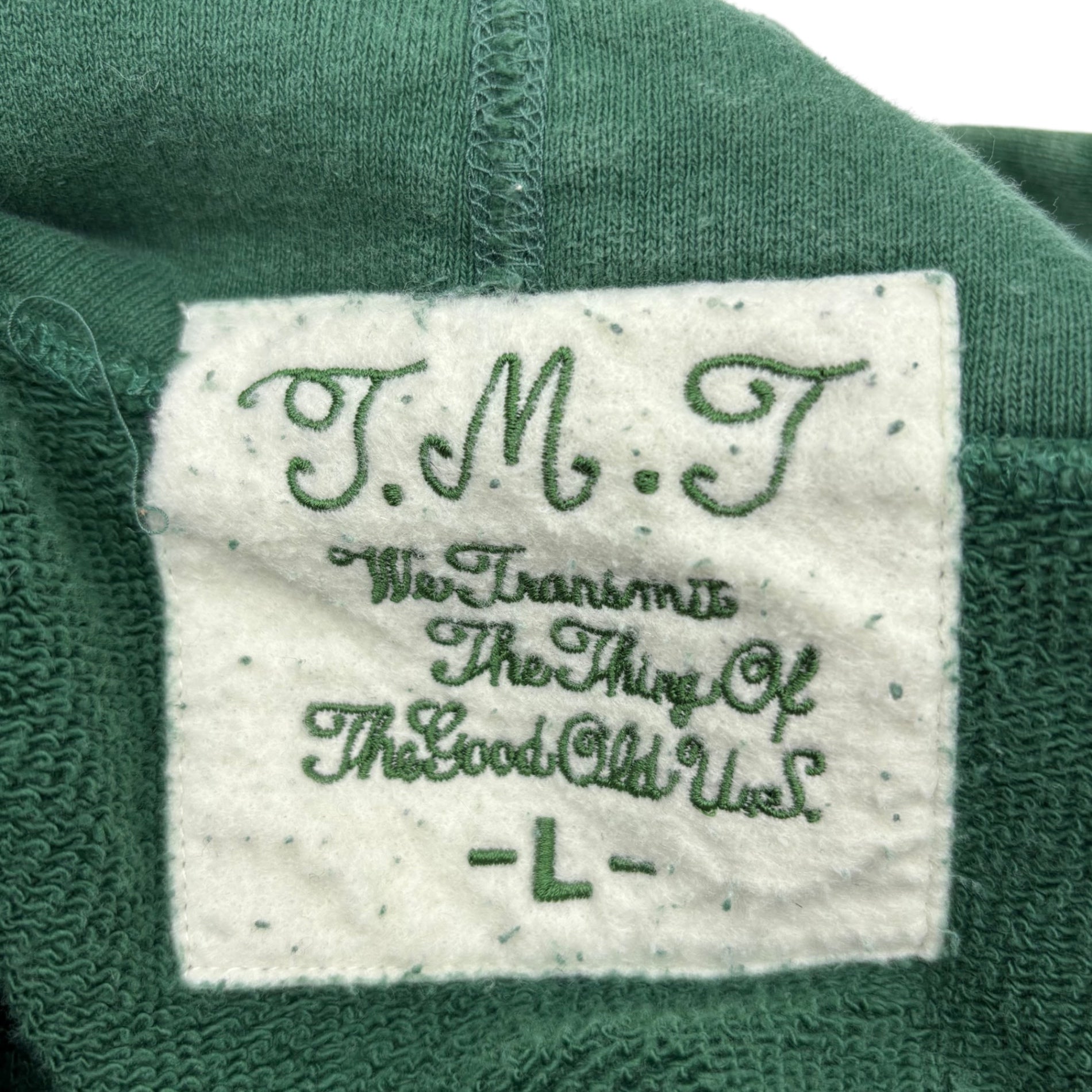 TMT(ティーエムティー) ”MACDOUGAL” BIG HOLIDAY 初期 USED加工 プルオーバー パーカー L グリーン