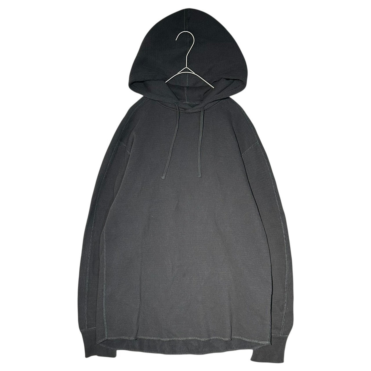 Pilgrim Surf+Supply(ピルグリム サーフ+サプライ) Lt.W Waffle Hoodie ワッフル フーディー 36-14-0173-458 S ブラック サーマル プルオーバー パーカー