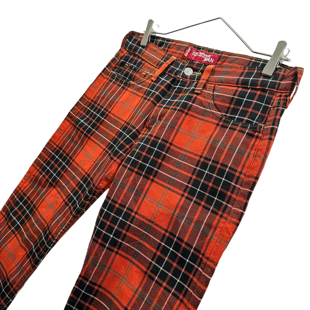 COMME des GARCONS JUNYA WATANABE MAN(コムデギャルソンジュンヤワタナベマン) 2002AW Levi's Collaboration Tartan-Check Wool Slim Pants リーバイス コラボ タータン チェック ウール スリム パンツ WG-P028 S レッド×ブラック AD2002 00s アーカイブ