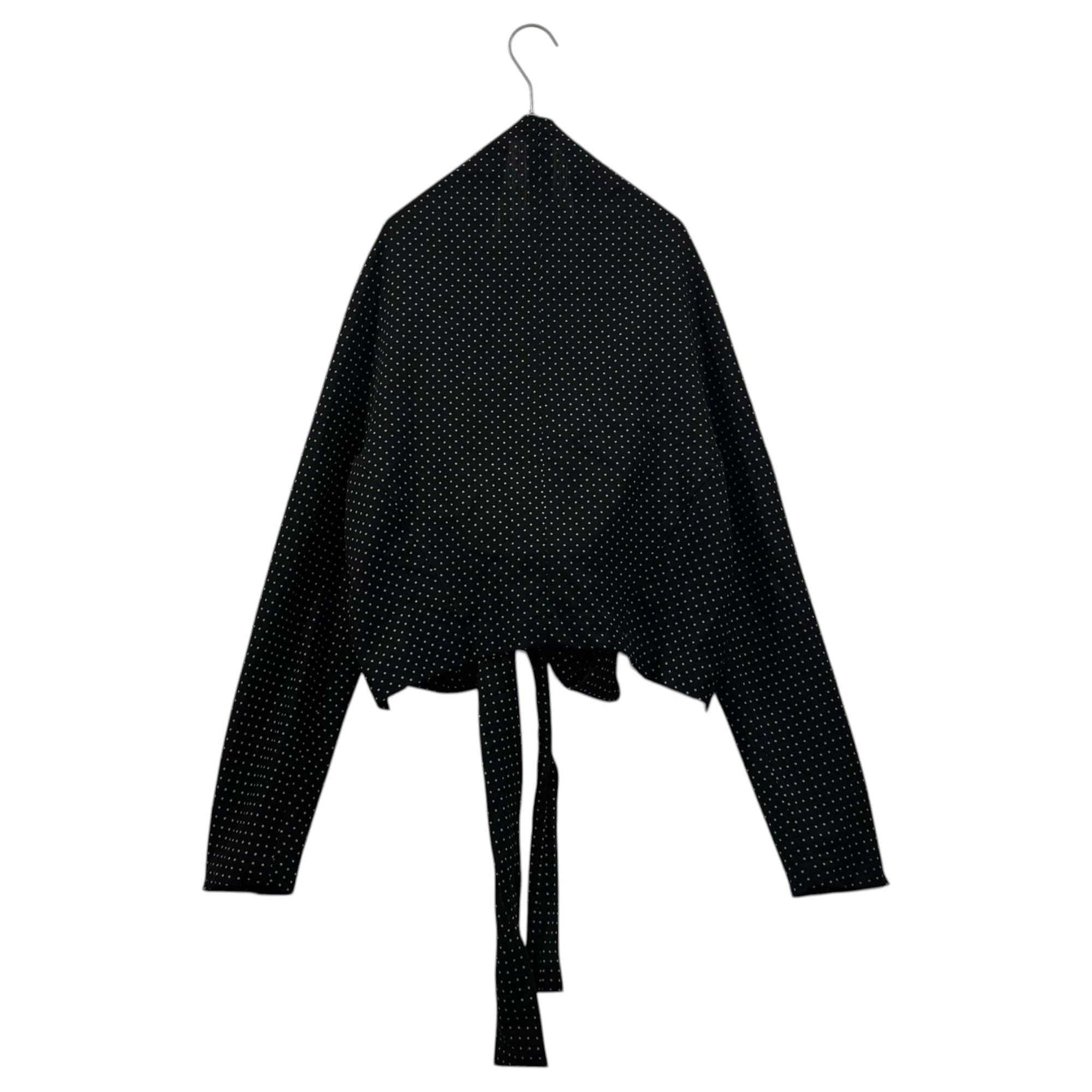 tricot COMME des GARCONS(トリココムデギャルソン) 89SS Polka-dot Front-Tie Bolero Cardigan ドット 前リボン ボレロ カーディガン TB-080-140 FREE ブラック AD1988 80's 80年代 ブラウス