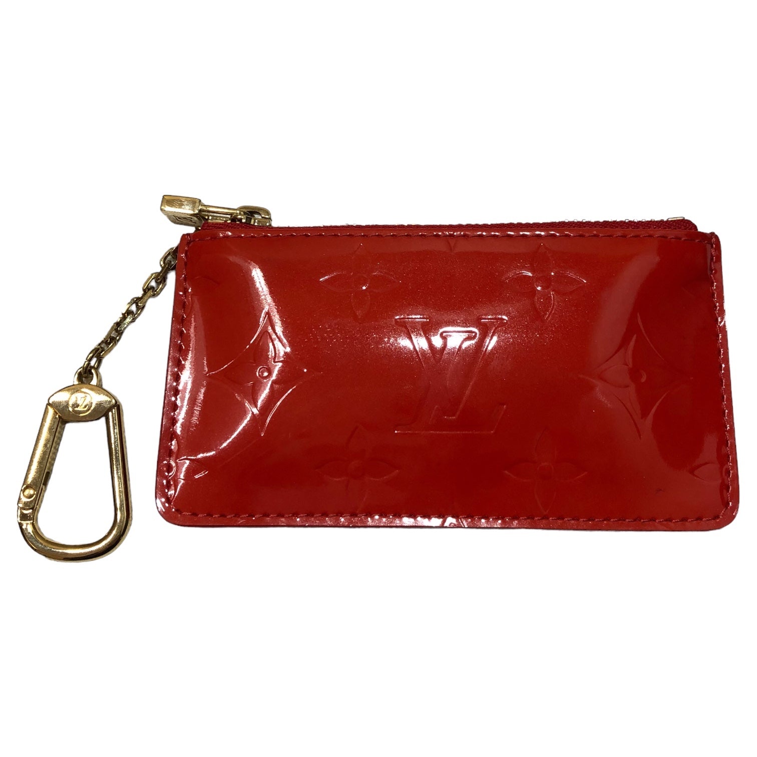 LOUIS VUITTON(ルイヴィトン) ポシェットクレ コインケース モノグラム ヴェルニ ポムダムール M91205 レッド CA0023 小銭入れ キーケース