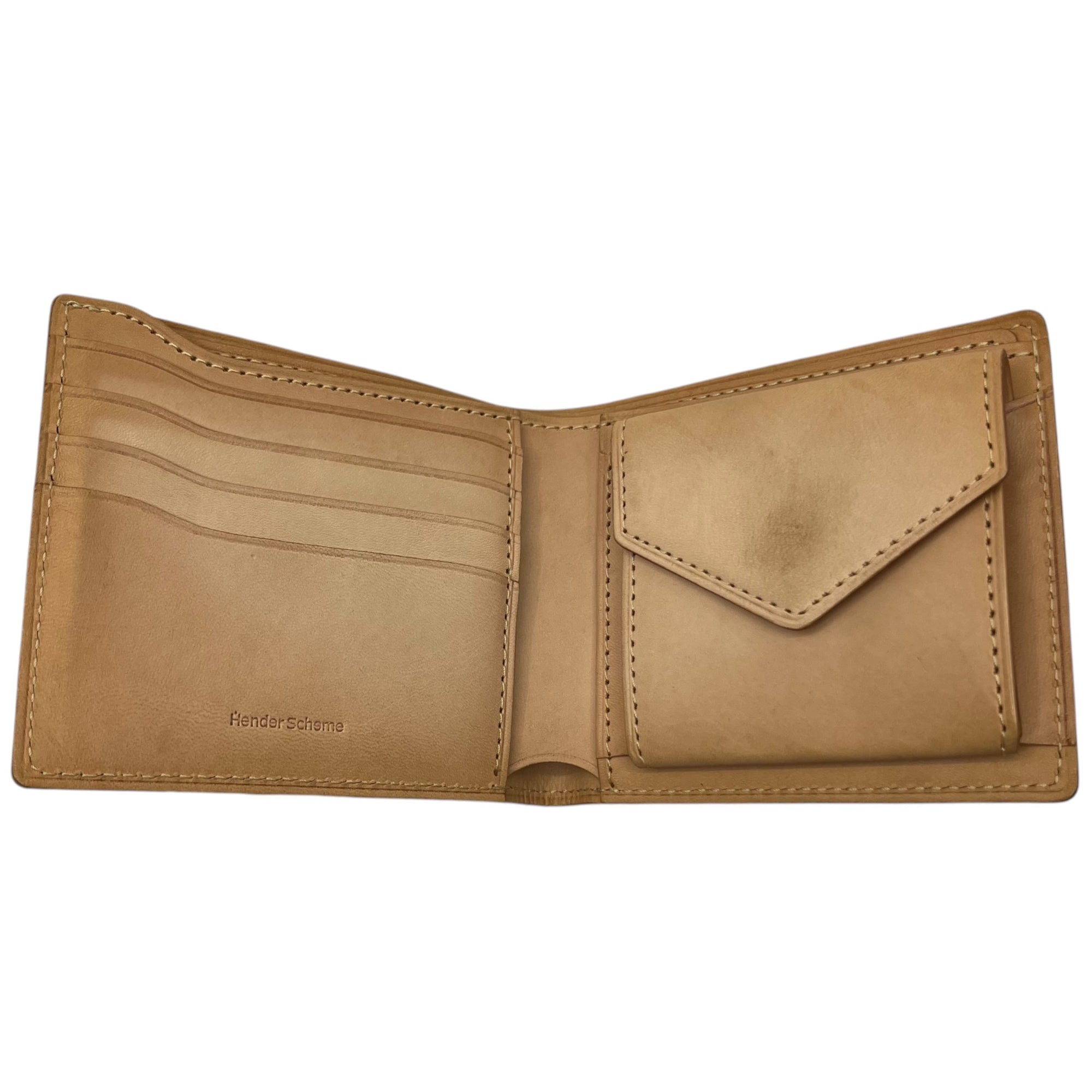 Hender Scheme(エンダースキーマ) half folded wallet 2つ折り レザー ウォレット ナチュラル ヌメ革 財布