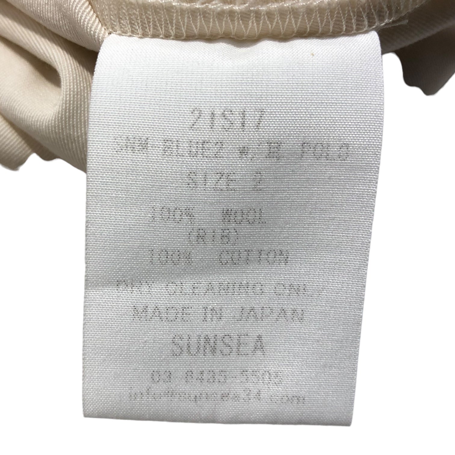 SUNSEA(サンシー) 21SS SNM Blue 2 POLO スーパーナイスマテリアルブルー2 ポロシャツ 21S17 2(M) アイボリー