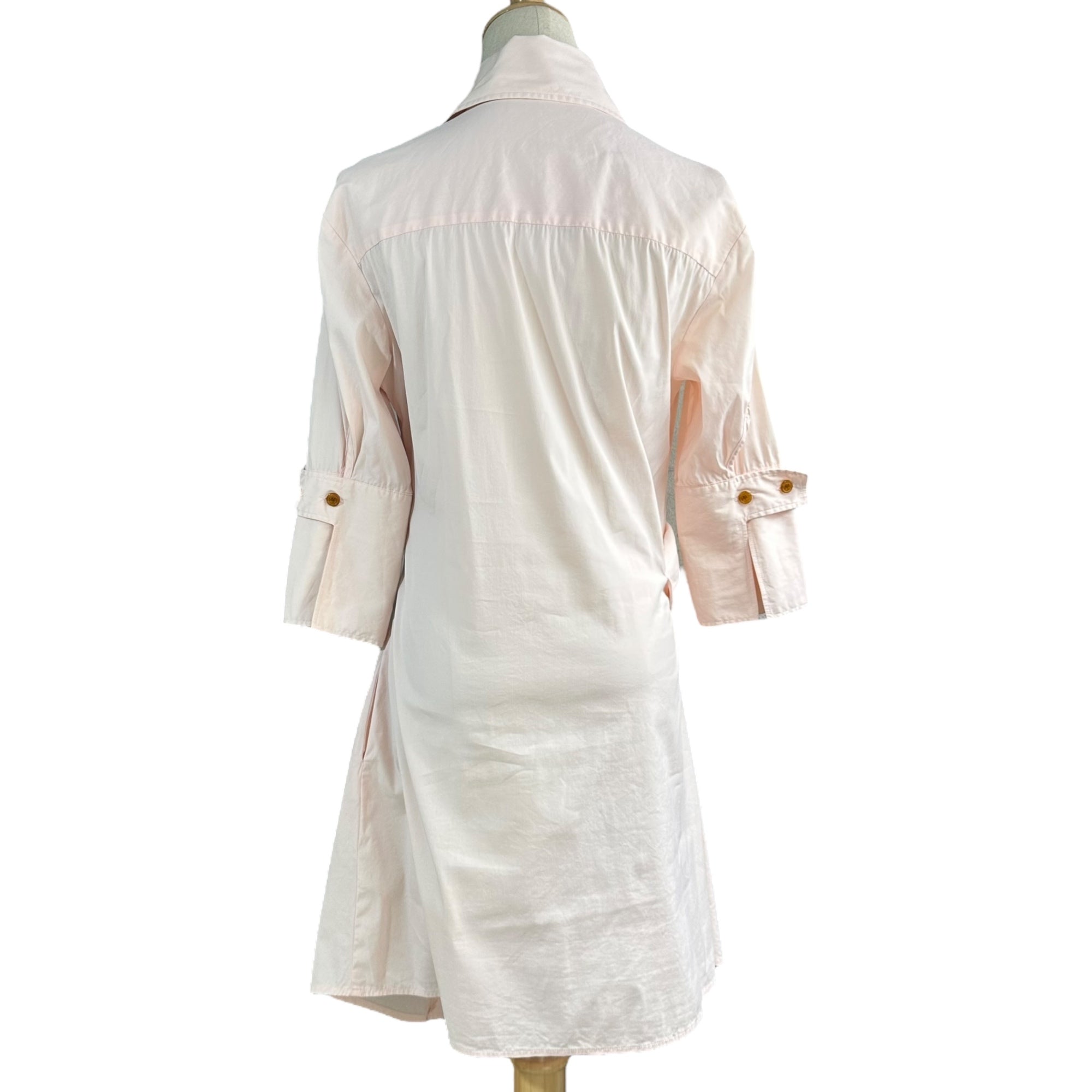 Vivienne Westwood RED LABEL(ヴィヴィアンウエストウッドレッドレーベル) Orb Logo Distorted Mini-Length Shirt Dress オーブ ロゴ 変形 ミニ丈 シャツ ワンピース 356-01-88021 M ピンク チュニック