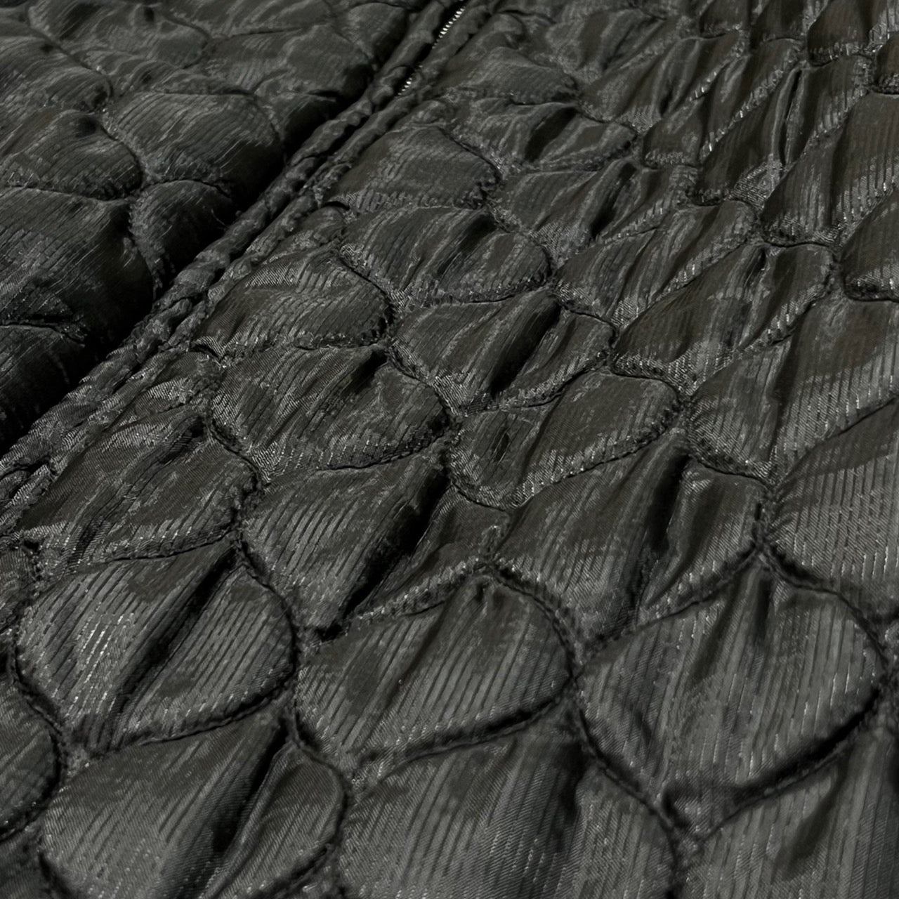 Karl Kani(カールカナイ) 90'sロゴ刺繍スーパーオーバーキルティングジャケット XL ブラック