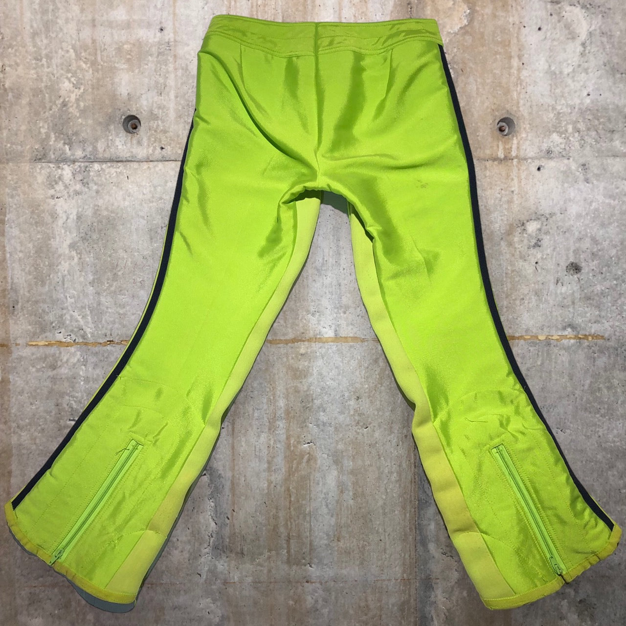 adidas(アディダス) 80'sスリーラインスキーパンツ グリーン W79 デサント期 フレアパンツ トラックパンツ