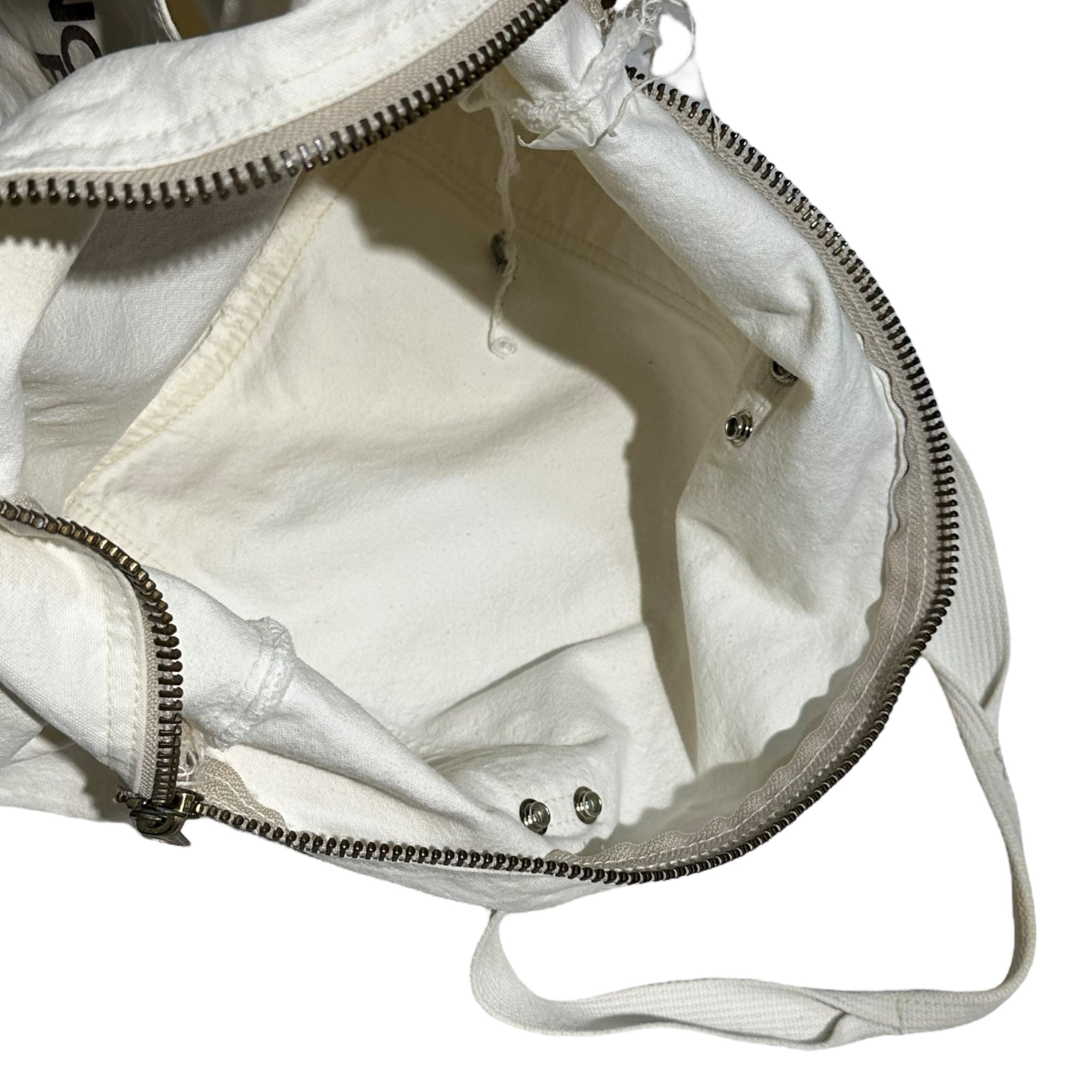 THE NORTH FACE(ノースフェイス) 80's Vintage Logo Print Canvas Tote Bag ヴィンテージ ロゴ プリント キャンパス トート バッグ ホワイト 茶タグ 80年代