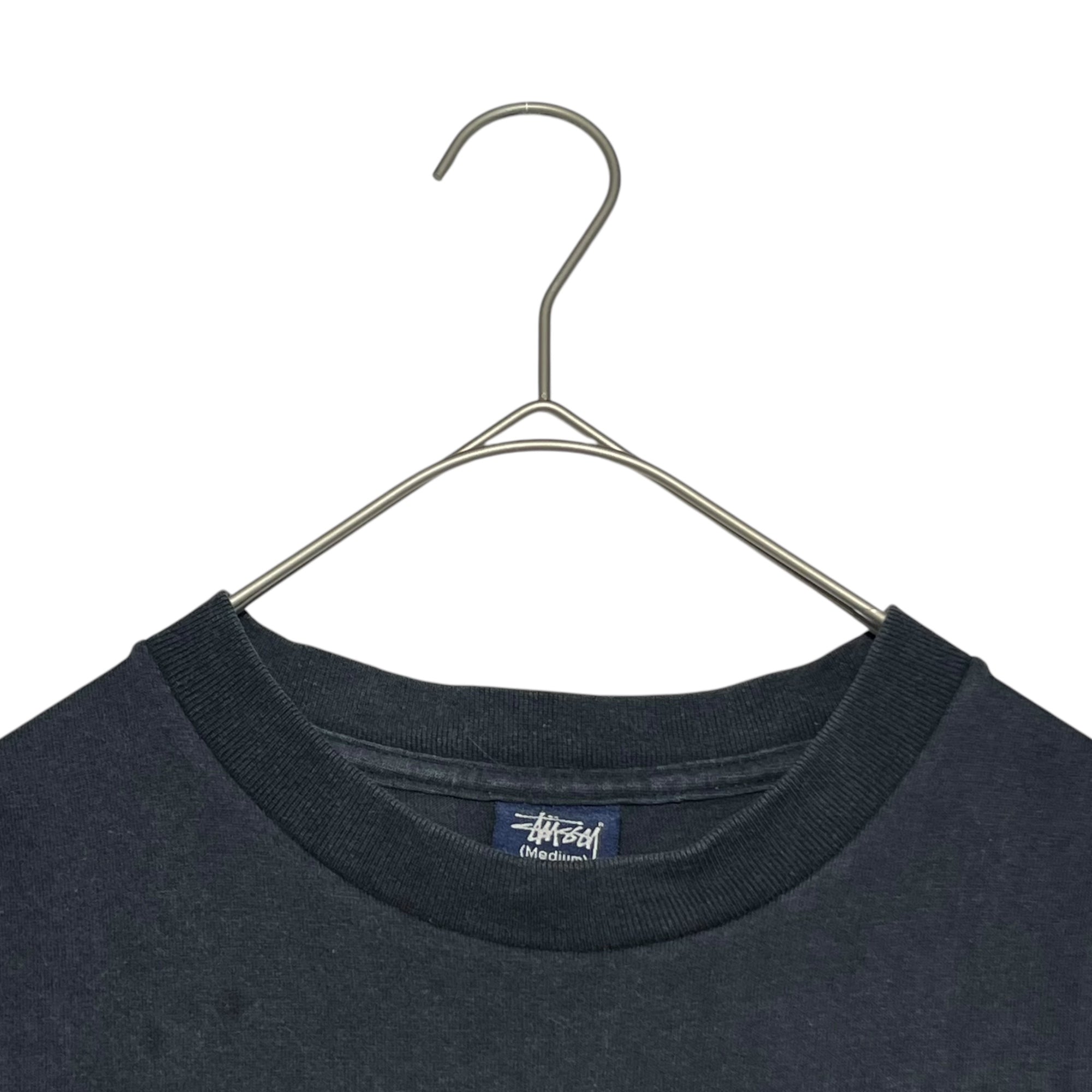 STUSSY(ステューシー) 90~00's Vintage Cursive World Tour T-Shirt ヴィンテージ 筆記体 ワールドツアー Tシャツ 紺タグ M ブラック OLD STUSSY