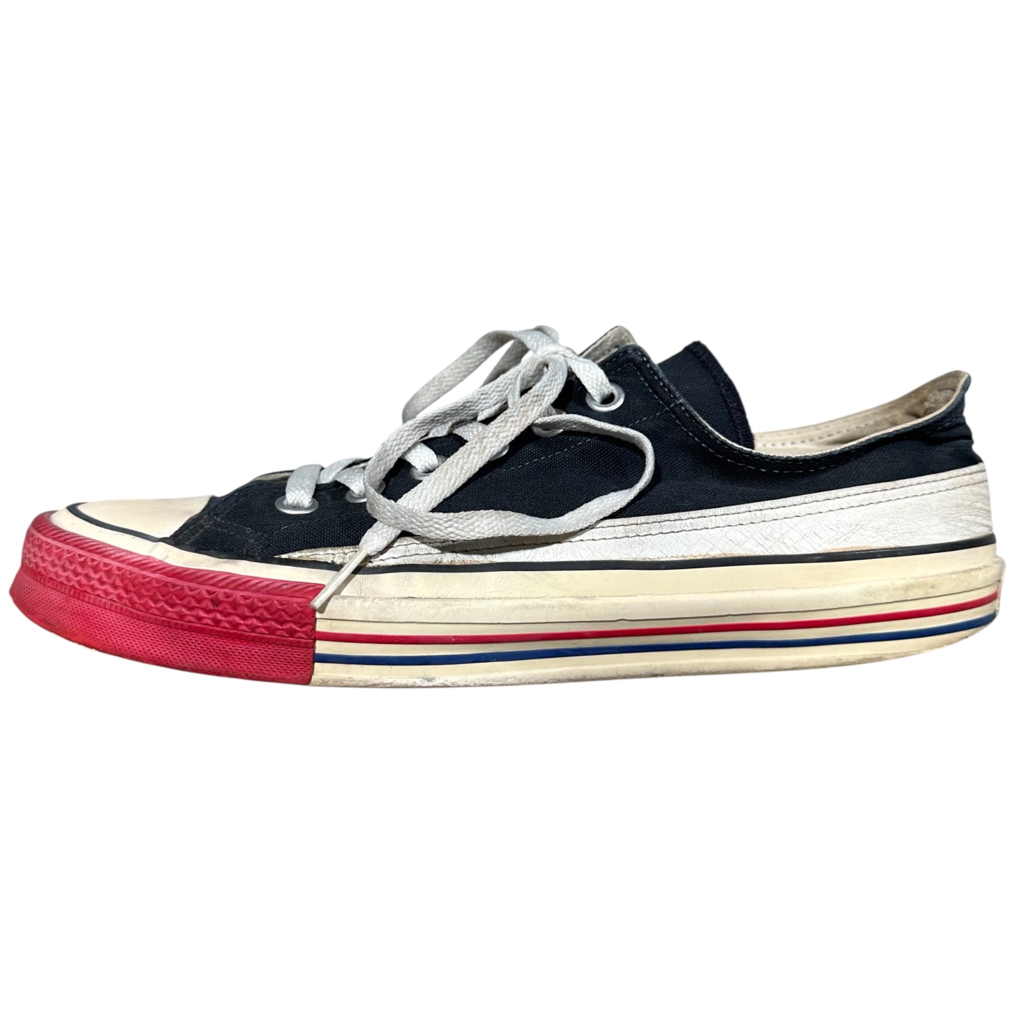 UNDERCOVER(アンダーカバー) 96AW WIRE Period Toe-Painted All Star Type Low-Cut Sneakers ワイヤー期 つま先塗装 オールスター タイプ ローカットスニーカー L(27.5~28.0cm程度) ブラック×ホワイト×レッド 1996年 初期アイテム 稀少 AS型
