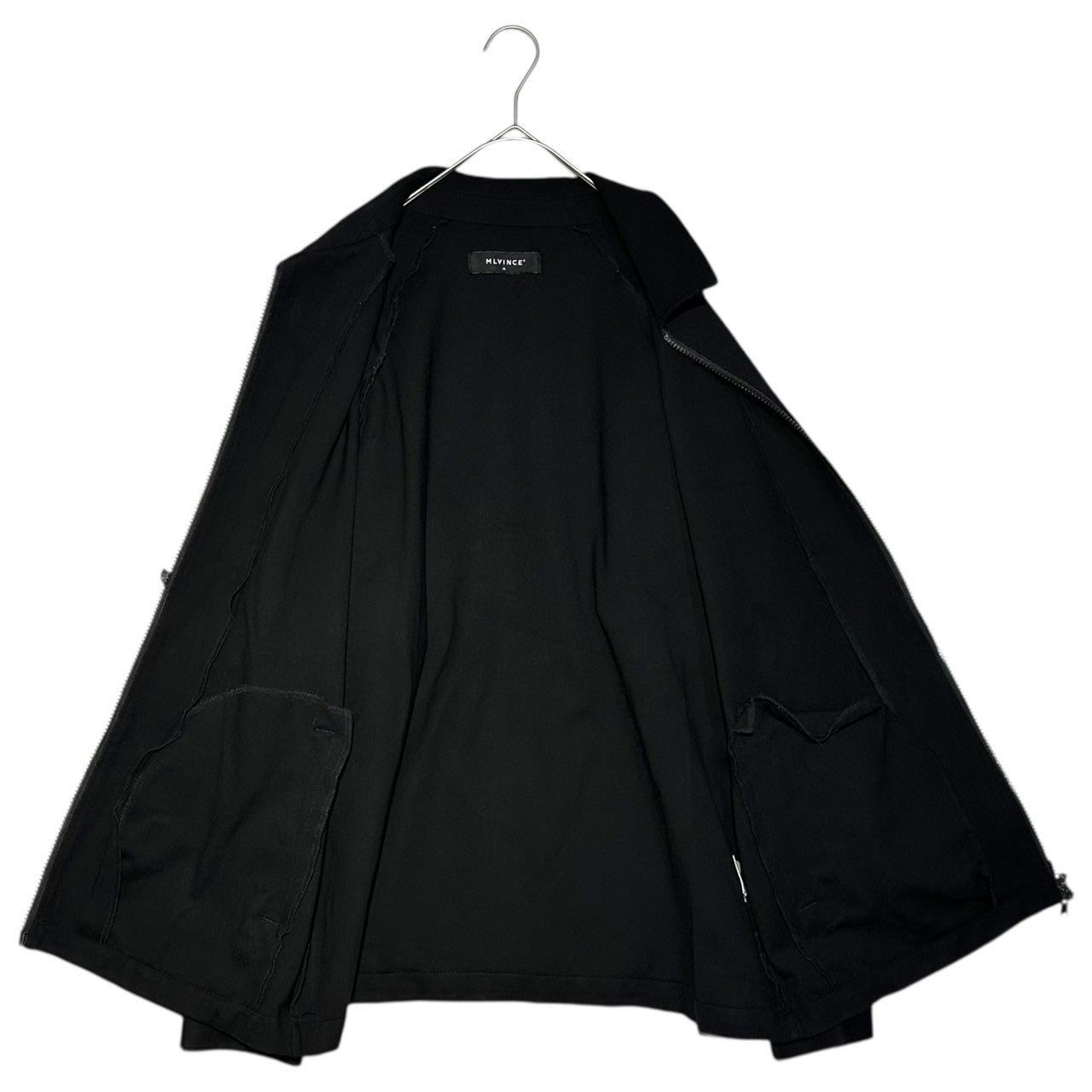 MLVINCE(メルヴィンス) LUX TRACK SUIT BLACK トラックジャケット ライトアウター サイドライン フロントジップ M ブラック
