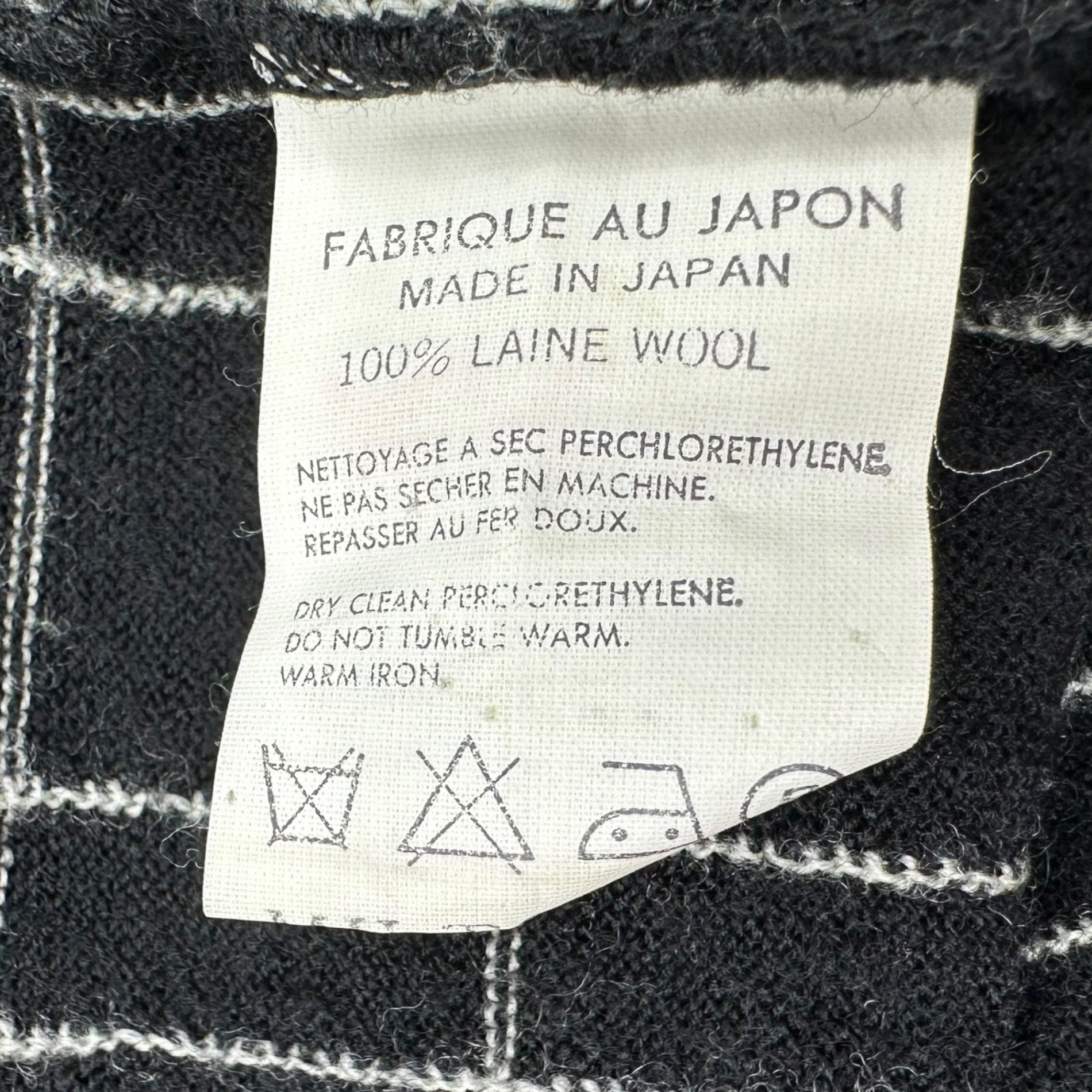 Y's for men(ワイズフォーメン) 90's Turtleneck Check Knit タートルネック チェック ニット MH-T08-132 表記無し(L程度) ブラック