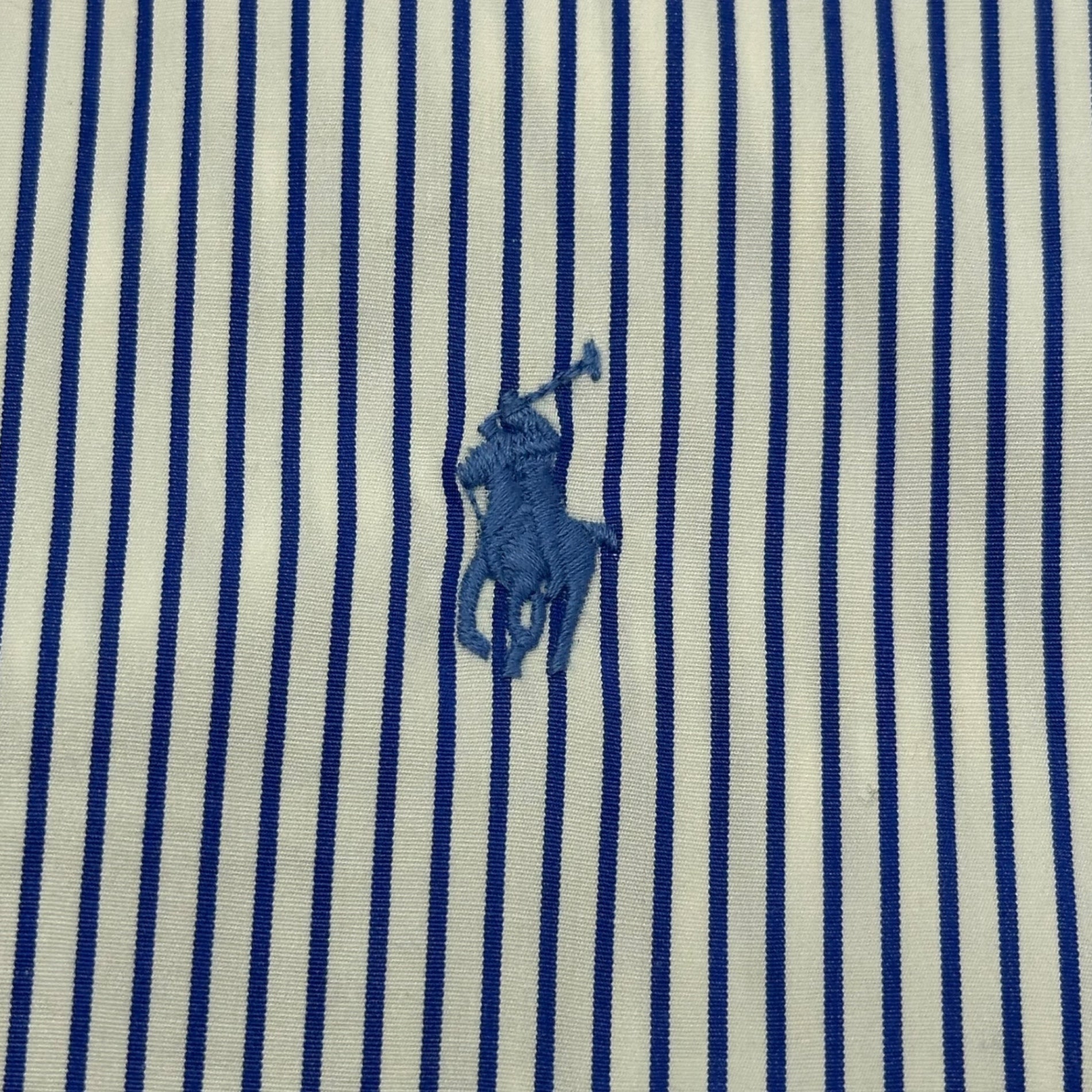RALPH LAUREN(ラルフローレン) Pony Logo Embroidery Multi Stripe L/S Shirt ポニー ロゴ 刺繍 マルチ ストライプ 長袖 シャツ XS スカイブルー×ホワイト