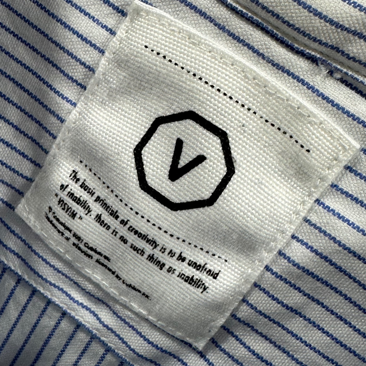 VISVIM(ビズビム/ヴィズヴィム) Striped Regular-Collar Shirt ストライプ レギュラー カラー シャツ S ホワイト×ライトブルー