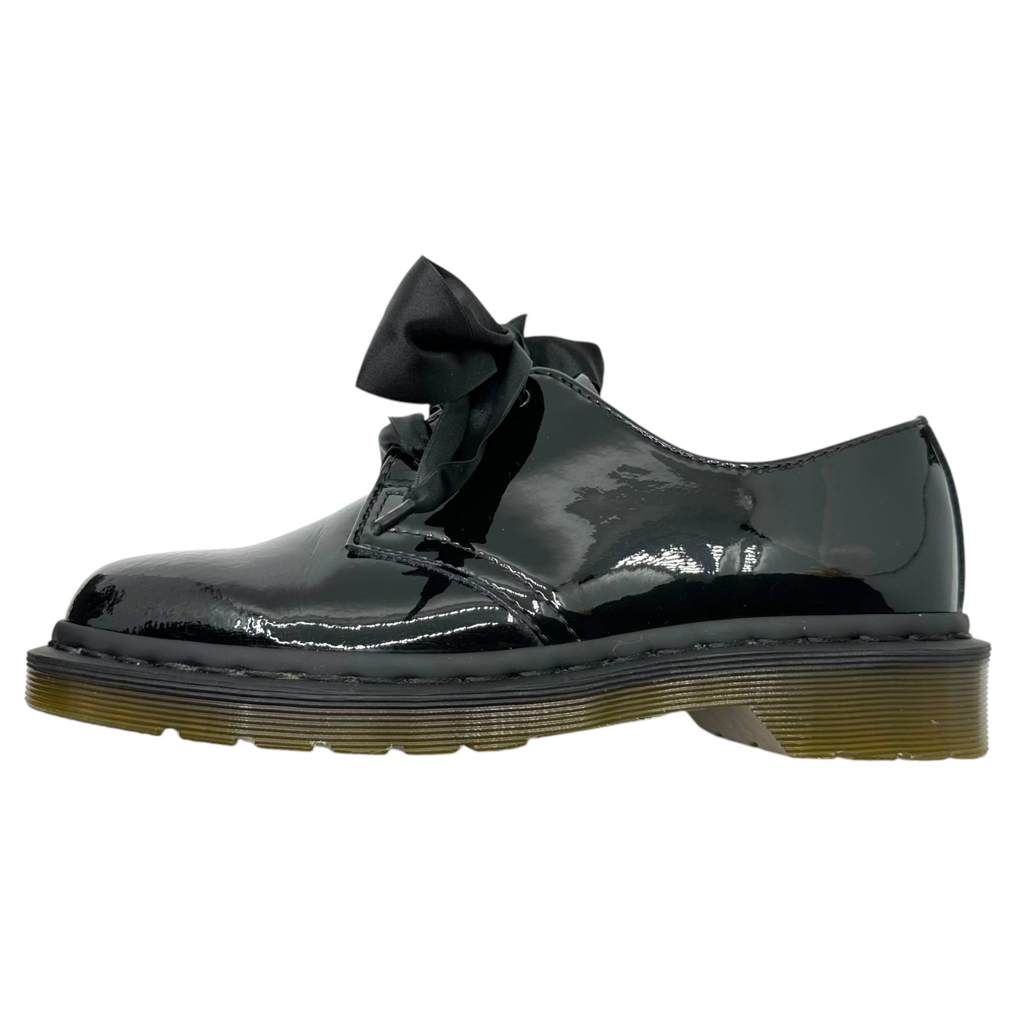 DR.MARTENS×BEAMS(ドクターマーチン×ビームス) PATENT LAMPER パテント レザー 3ホール シューズ リボン 1461B 24cm ブラック Ray BEAMS別注