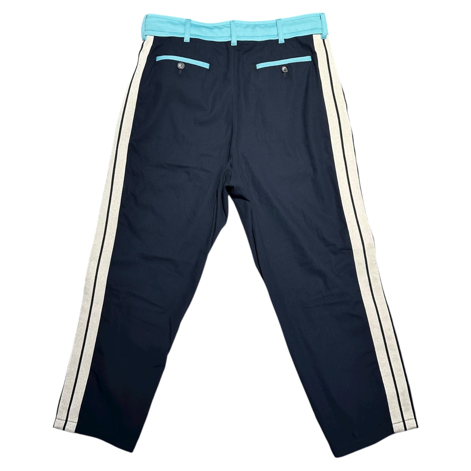 PALM ANGELS(パームエンジェルス) Sideline Straight Slacks サイドライン ストレート スラックス PMCA112S23FAB001 52(XXL程度) ネイビー