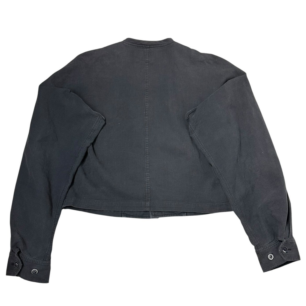 COMME des GARCONS HOMME PLUS(コムデギャルソンオムプリュス) 80's Short length collarless 4 button jacket 80年代 ショート丈 ノーカラー 4ボタン ジャケット 本人期 川久保玲 FREE ブラック