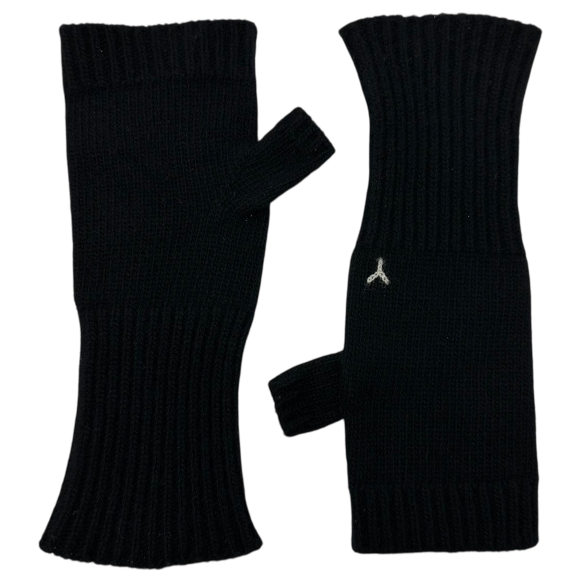 Y's(ワイズ) Y Embroidered Hand Warmers Y 刺繍 ハンドウォーマー YC-A14-198 ブラック 手袋