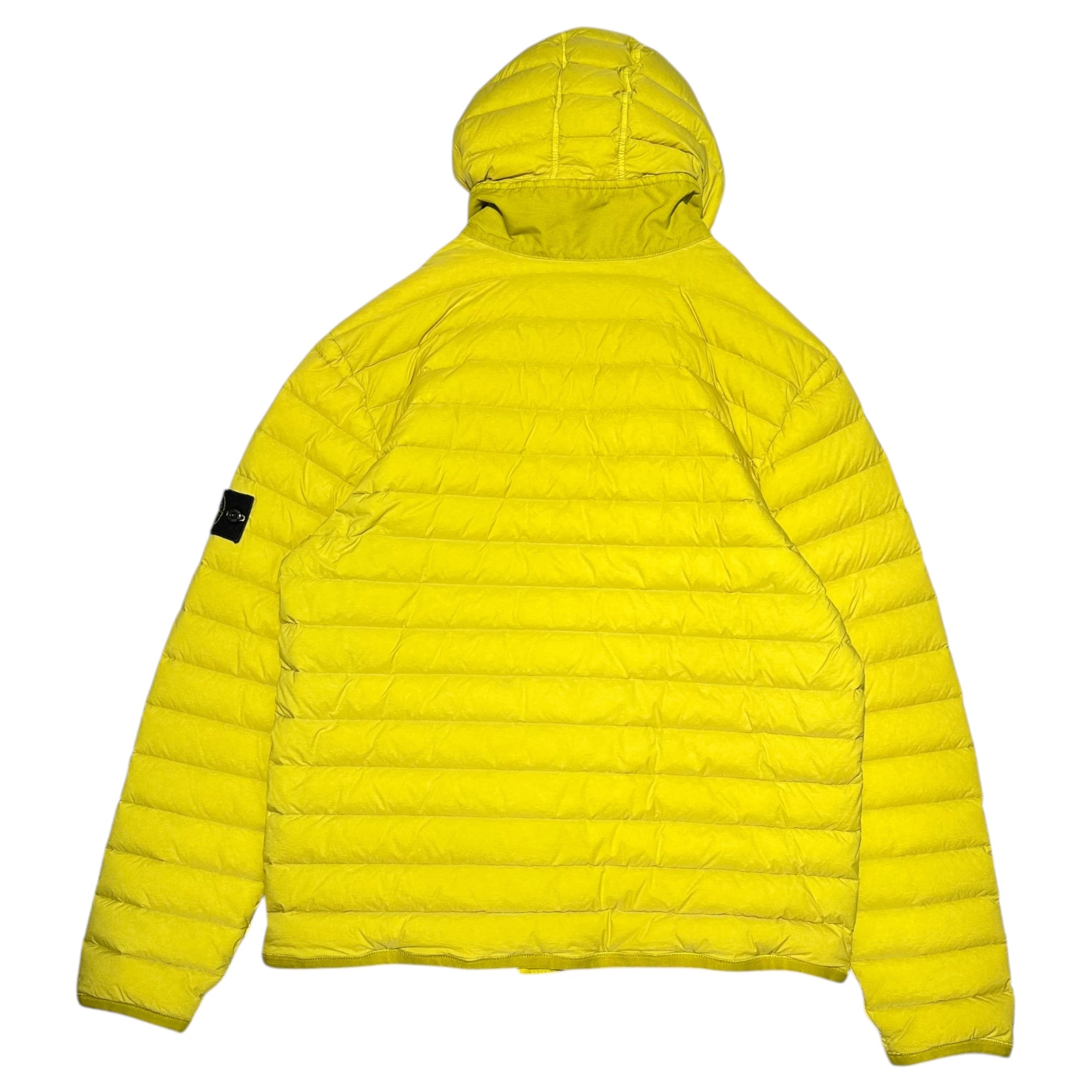 STONE ISLAND(ストーンアイランド) 19AW Loom Woven Down Chambers Stretch Nylon Jacket ルーム ウーブン ダウン チャンバーズ ストレッチ ナイロン ジャケット 701543125 XXL イエロー