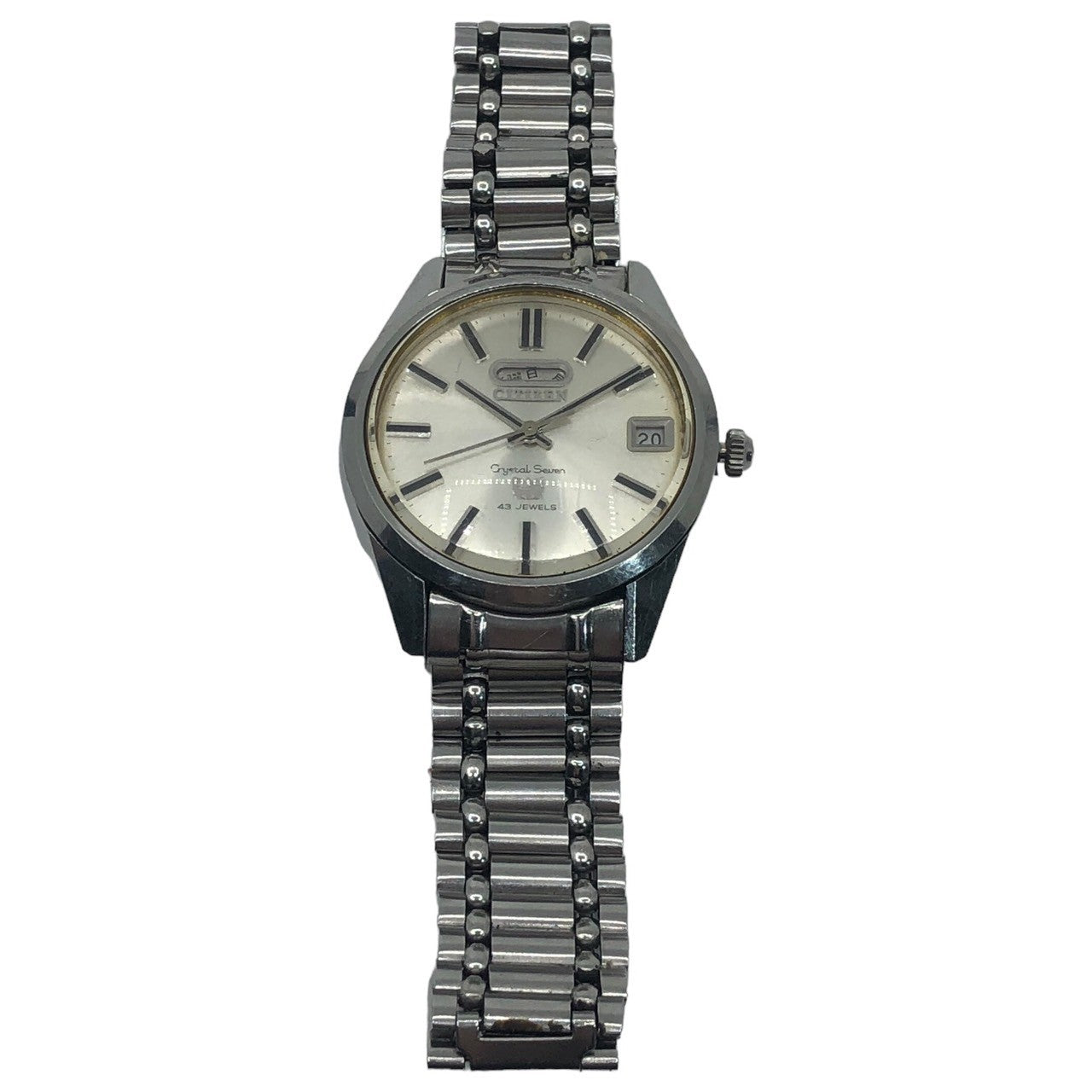 CITIZEN(シチズン) 60's Crystal Seven 43 JEWELS クリスタル セブン 81000059 シルバー 石 腕時計 ウォッチ 1968年製造モデル 60年代
