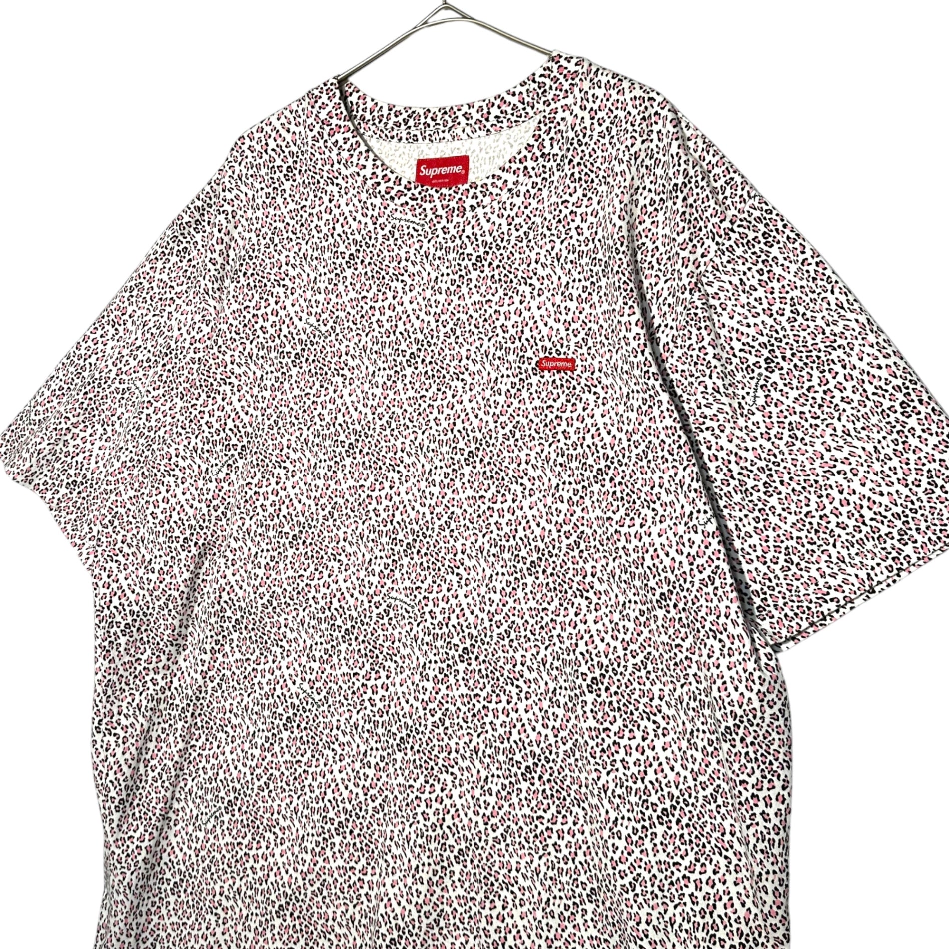 SUPREME(シュプリーム) 22SS Small Box Tee "Pink Leopard" スモール ボックス ロゴ Tシャツ レオパード L ホワイト×ピンク