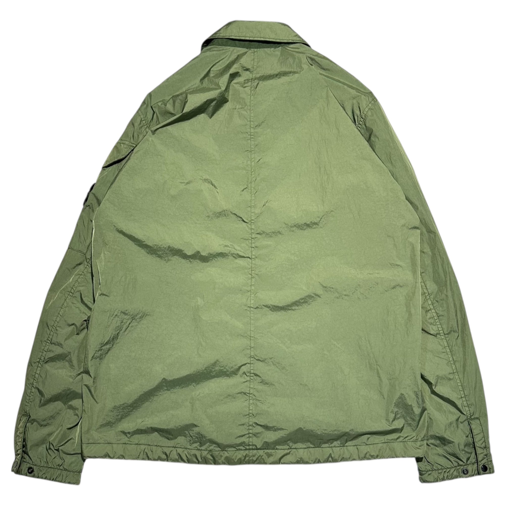 STONE ISLAND(ストーンアイランド) 22AW Garment Dyed Crinkle Reps R-NY Overshirt ガーメントダイ ナイロン シャツ ジャケット 771510223 XL オリーブ ブルゾン