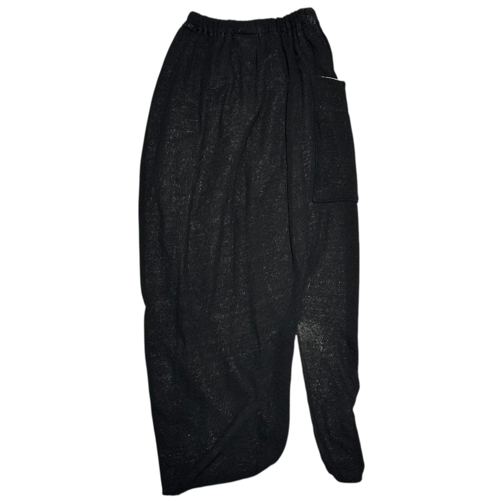 HAI SPORTING GEAR ISSEY MIYAKE(ハイスポルティングギア イッセイミヤケ) Vintage Knit Slit Long Skirt ヴィンテージ ニット スリット ロング スカート A-110 955548 FREE ブラック