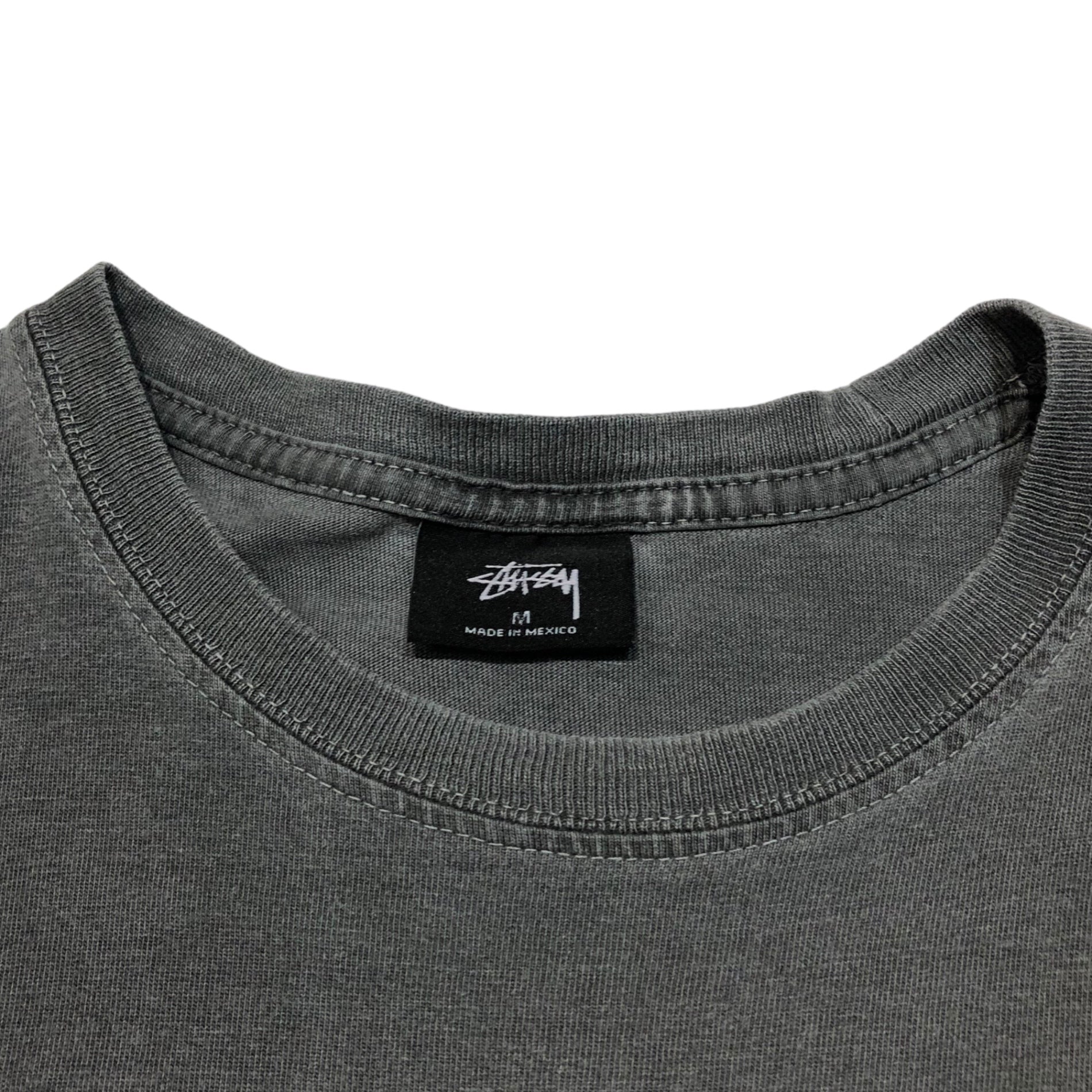 STUSSY(ステューシー) "SUPPLY THREADS" printed T-shirt ロゴ プリント Tシャツ M グレー
