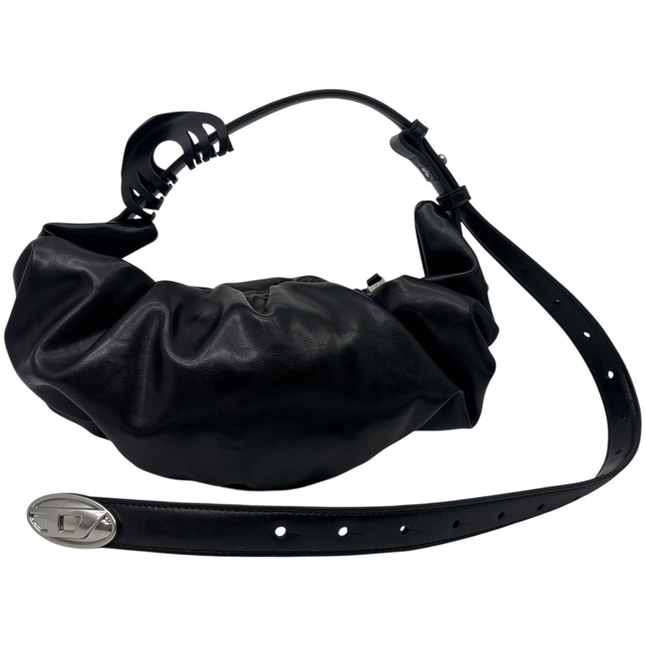 DIESEL(ディーゼル) Grab-D Hobo S ショルダー バッグ P8657 ブラック ワンショルダー ギャザー