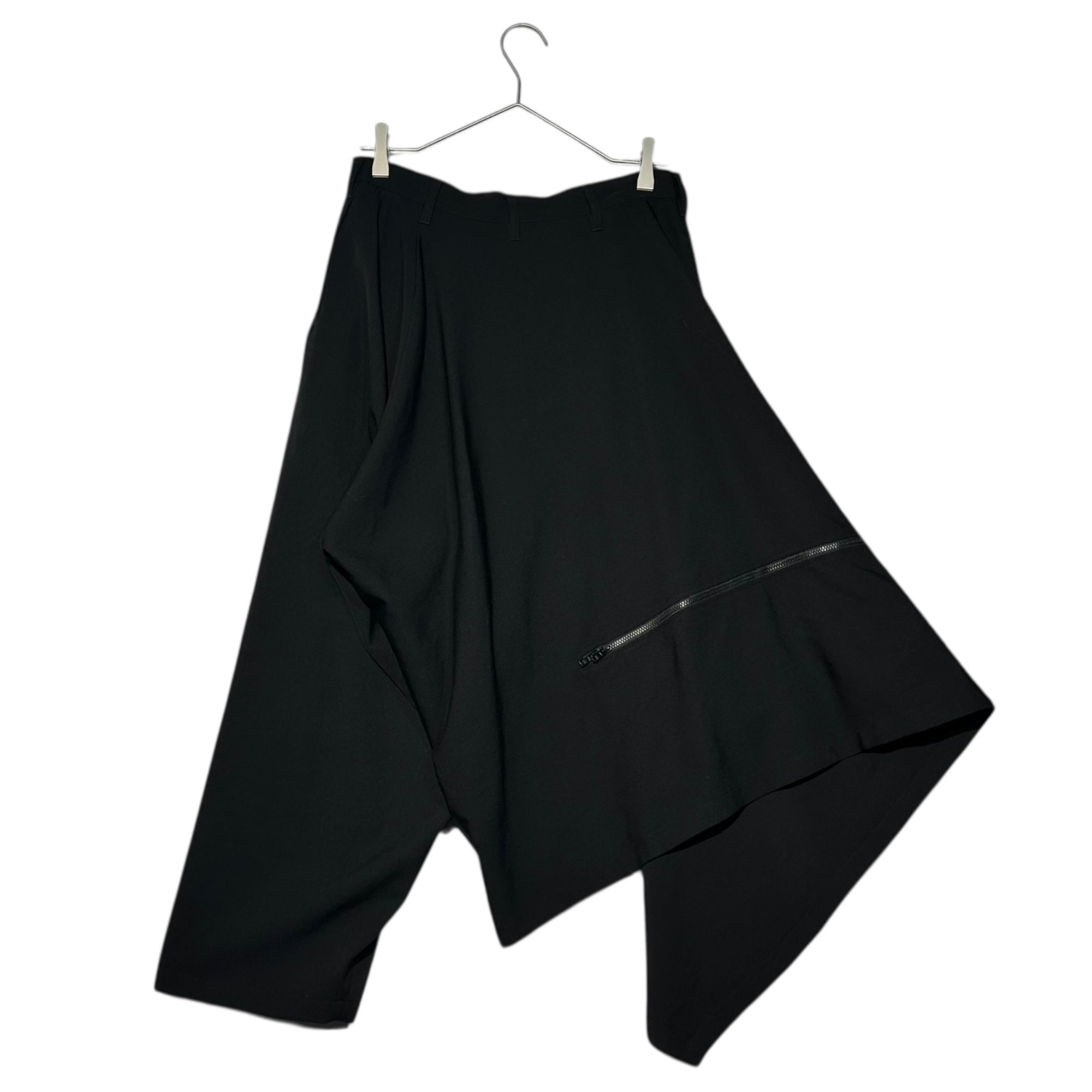 B YOHJI YAMAMOTO(ビー ヨウジヤマモト) Zip Design Asymmetrical Shorts ジップデザイン アシンメトリー ハーフパンツ NV-P58-100 2(M程度) ブラック