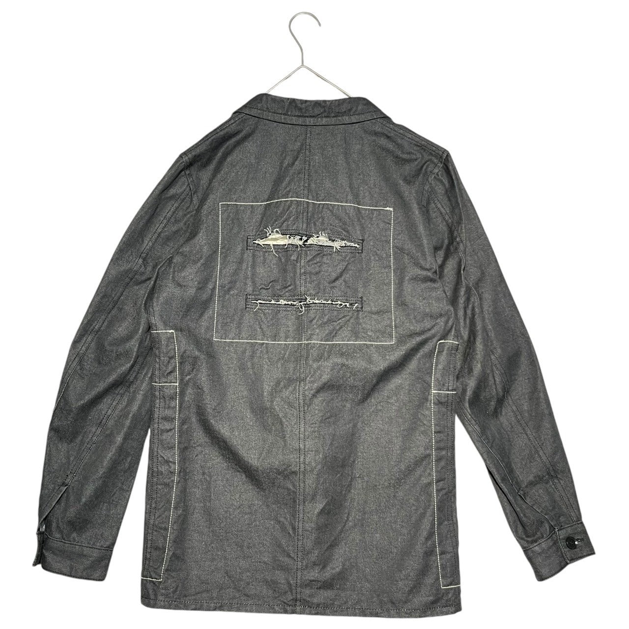 COMME des GARCONS HOMME PLUS(コムデギャルソンオムプリュス) 04SS Distressed back stitch tailored jacket 背面ダメージ加工 ステッチ テーラードジャケット PM-J057 S ブラック AD2003 Simple & Utility期