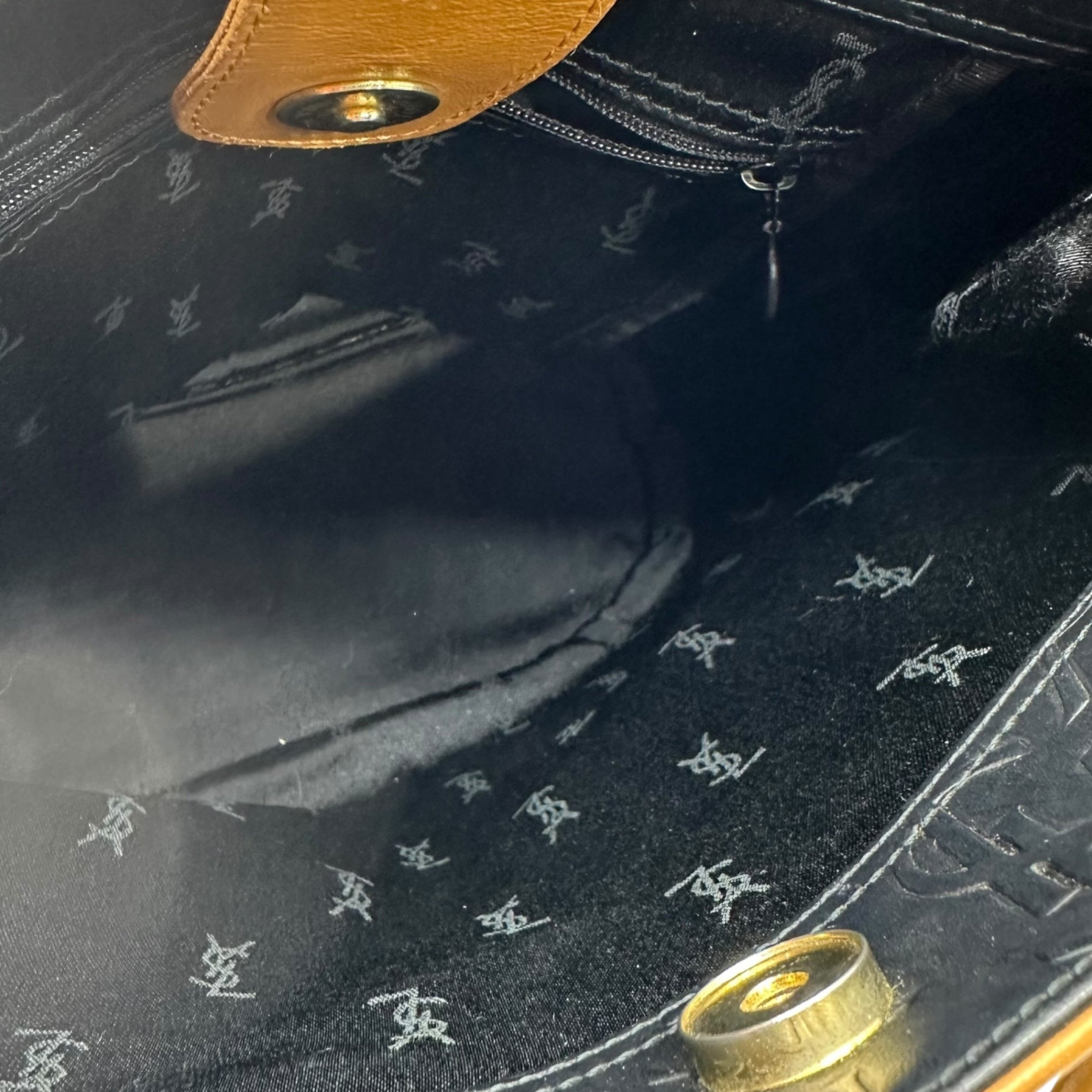 YVES SAINT LAURENT(イヴサンローラン) Old Bucket Shaped Hand Tote Bag オールド バケツ型 ハンド トート バッグ ブラック×ブラウン