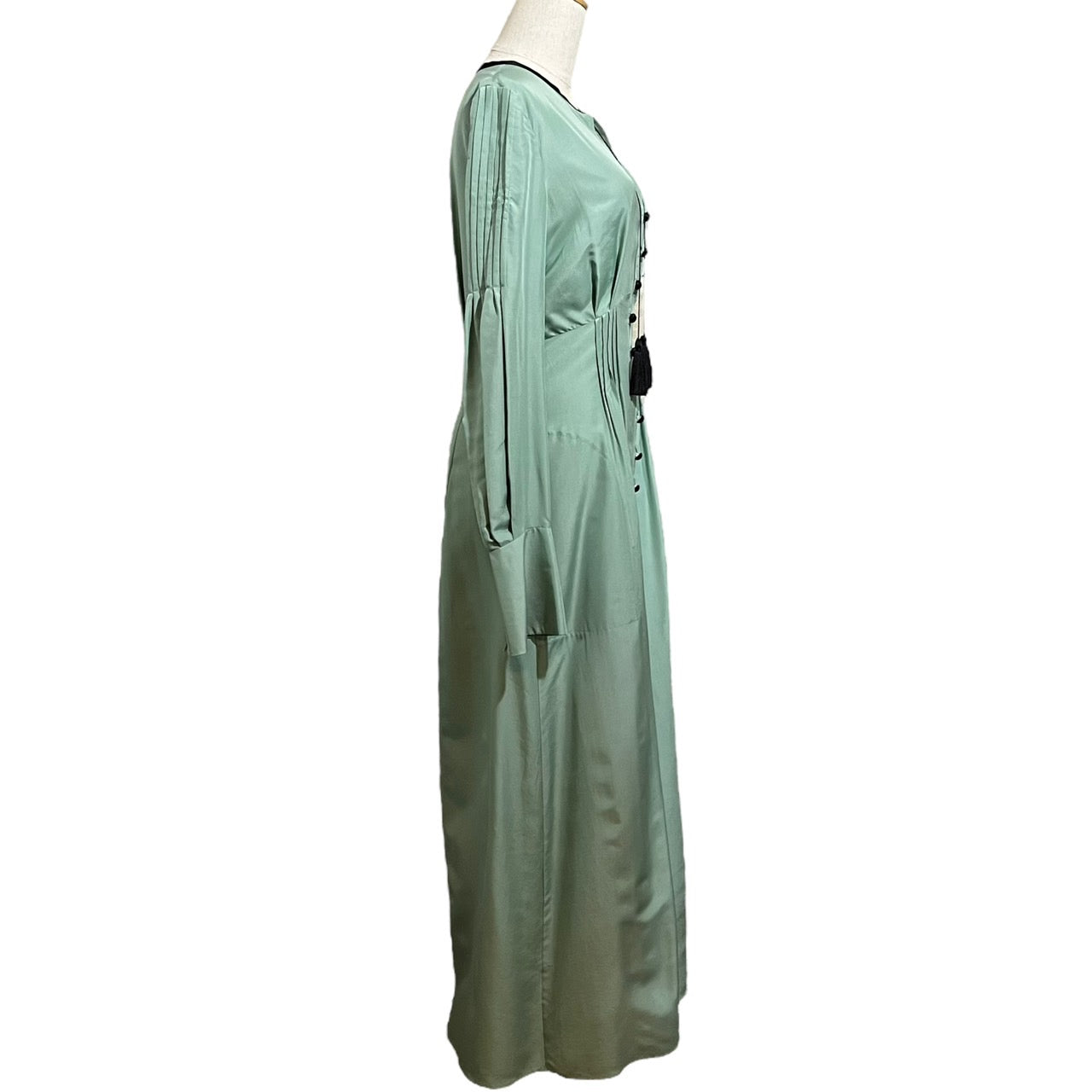 mame kurogouchi(マメクロゴウチ) 18AW A-Line Silk Dress/Aラインシルクドレス/ワンピース MM18AW-DR071 2(Mサイズ程度) グリーン