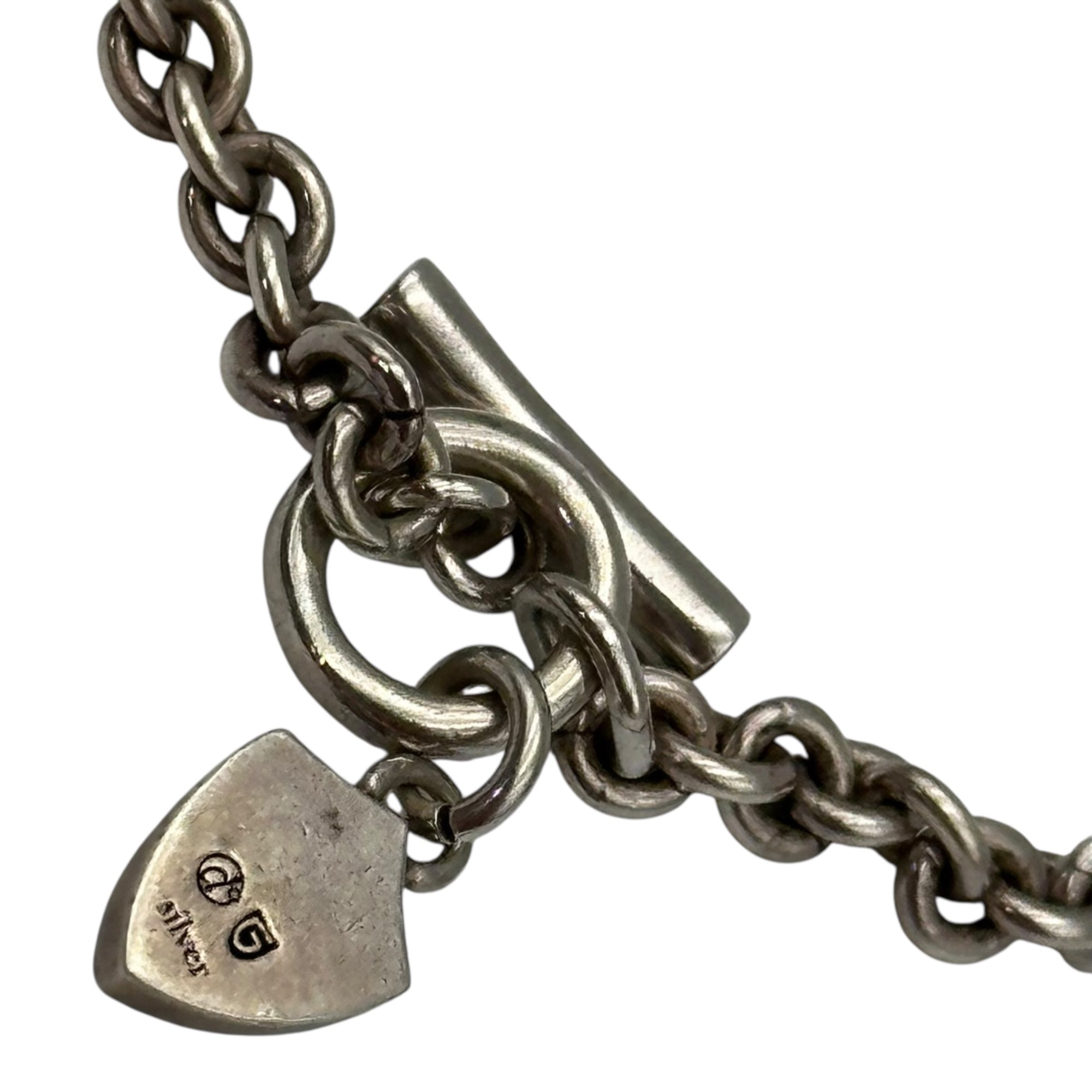GARNI(ガルニ) Logo Fine Chain Bracelet ロゴ 細 チェーン ブレスレット シルバー×ブルー
