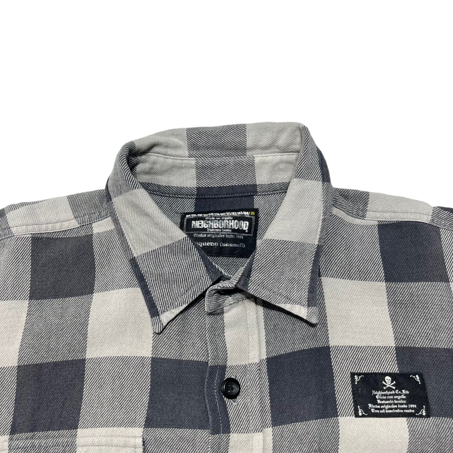 NEIGHBORHOOD(ネイバーフッド) 05's block check short sleeve shirt ブロックチェック 半袖 シャツ TSNH-SH04 S グレー