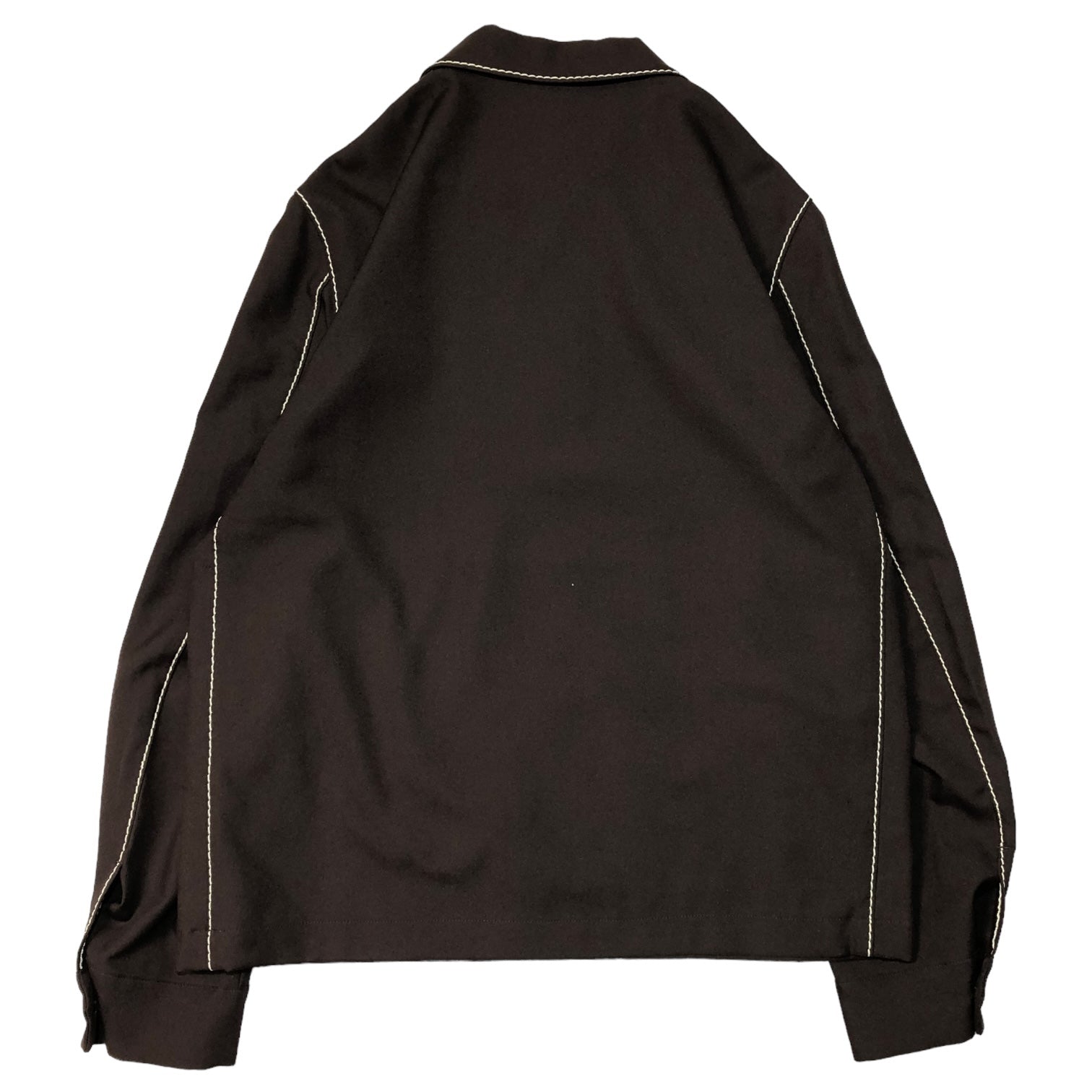COMME des GARCONS HOMME PLUS(コムデギャルソンオムプリュス) 99AW Souvenir Kitsch stitched pullover jacket スーベニールキッチュ期 ステッチ プルオーバー ジャケット XJ-01079L L ブラウン×ホワイト AD1999 エルメス期 稀少品 コレクションランウェイ着用アイテム