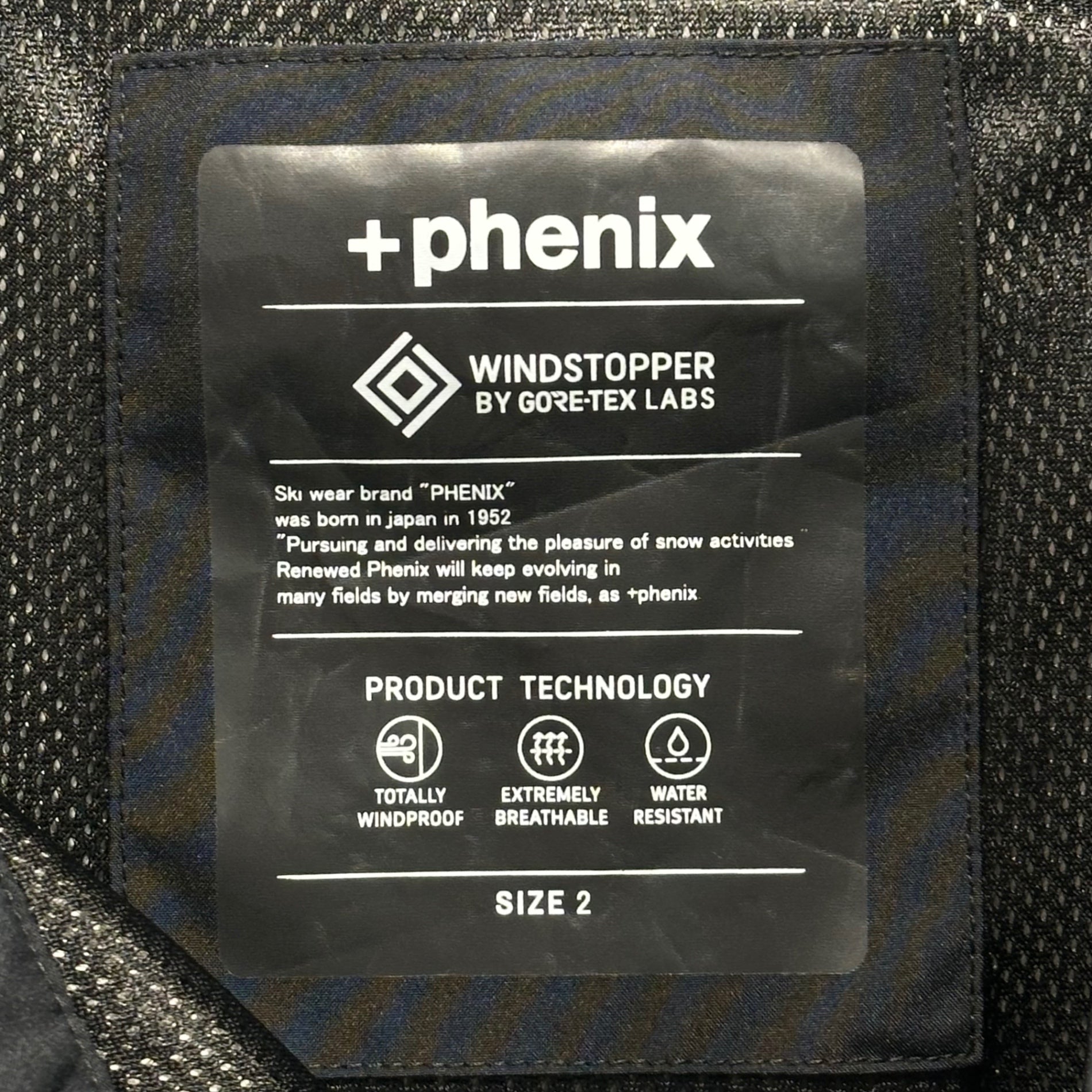 CLESSTE(クレスト) +phenix WINDSTOPPER BY GORE-TEX LABS Anorak Jacket フェニックス 別注 ウインドストッパー ゴアテックス アノラック ジャケット P00-24067CE 2(M程度) ブラック