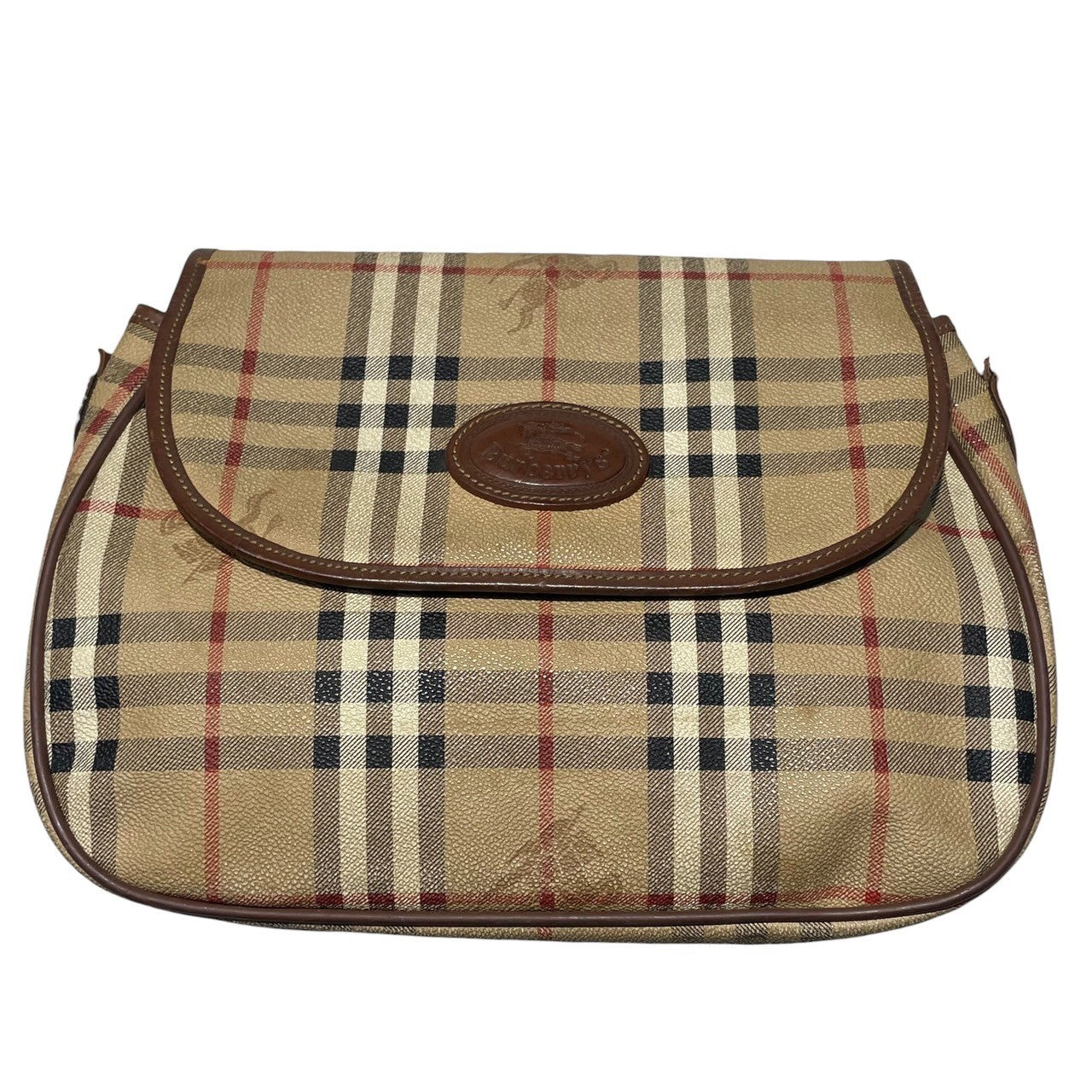 Burberrys(バーバリーズ) Horse Logo Nova Check Shoulder Bag ホースロゴ ノバチェック ショルダー バッグ ベージュ×ブラウン ヴィンテージ OLD