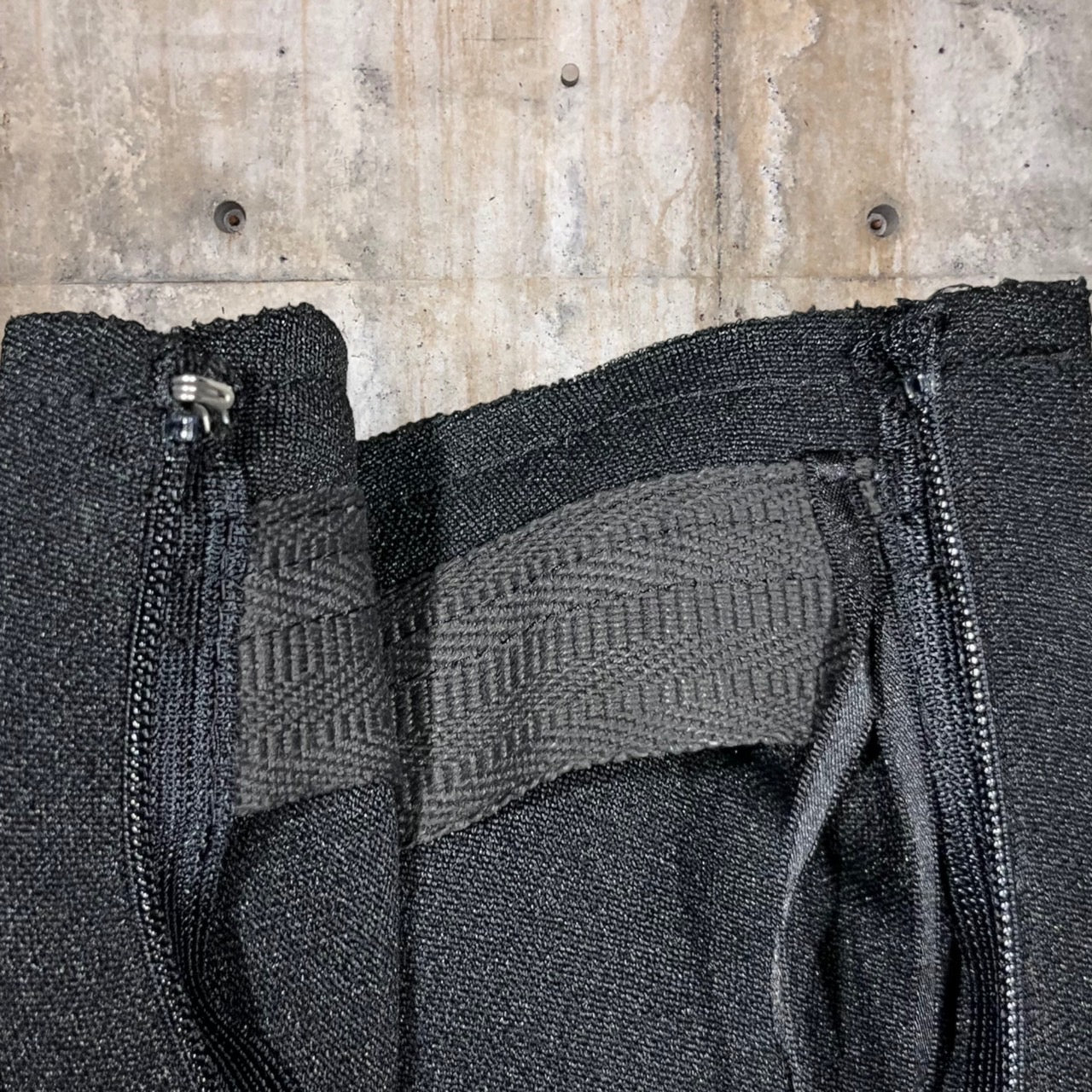 COMME des GARCONS(コムデギャルソン) 02AWポリ/ウールレイヤードデザインスカート GG-S028 S ブラック AD2002