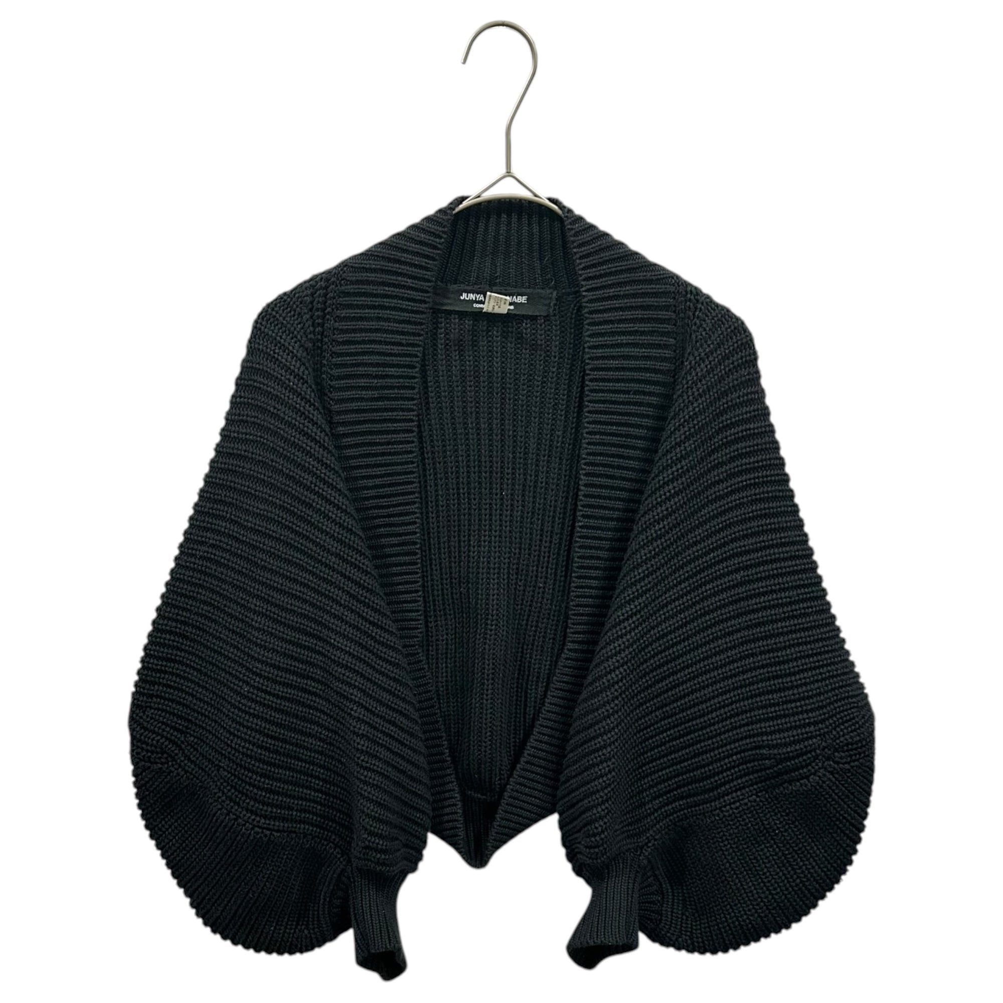 JUNYA WATANABE COMME des GARCONS(ジュンヤワタナベコムデギャルソン) 2003SS Cotton balloon-sleeve bolero バルーン スリーブ コットン ボレロ JI-N017 M ブラック 00's ニット カーディガン