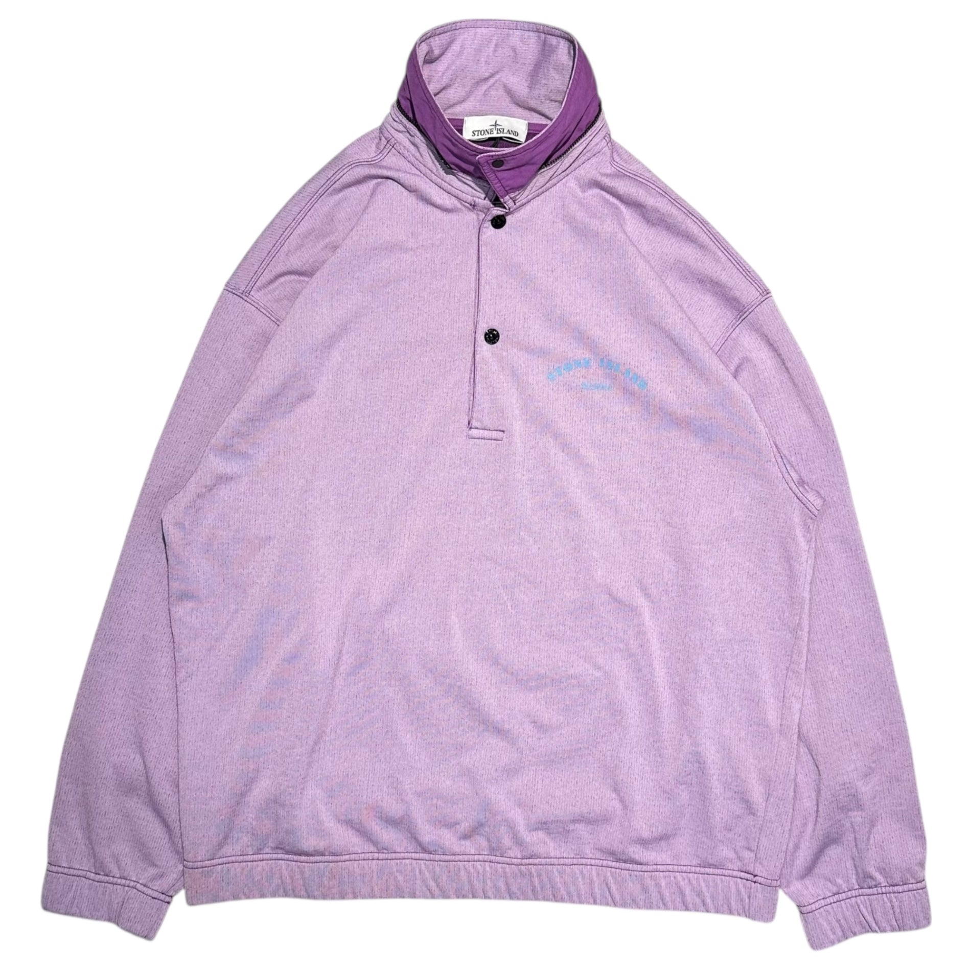 STONE ISLAND(ストーンアイランド) Marina Plated Dyed Hooded Sweat マリーナ プレート加工 染め フード付きスウェット 7815653X2 XL パープル