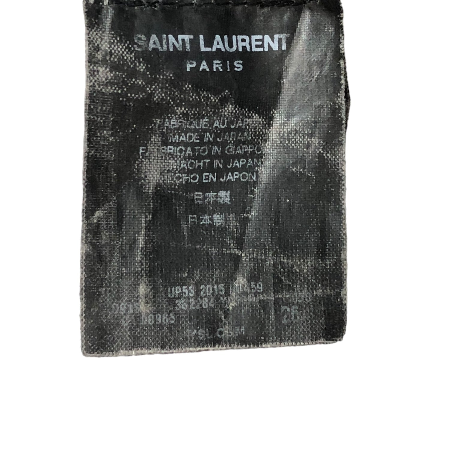 Saint Laurent(サンローラン) 14AW knee crush skinny denim ニークラッシュ スキニー デニム デストロイ エディ期 362284 Y859F W26 ブラック パンツ ダメージ加工 ユーズド加工