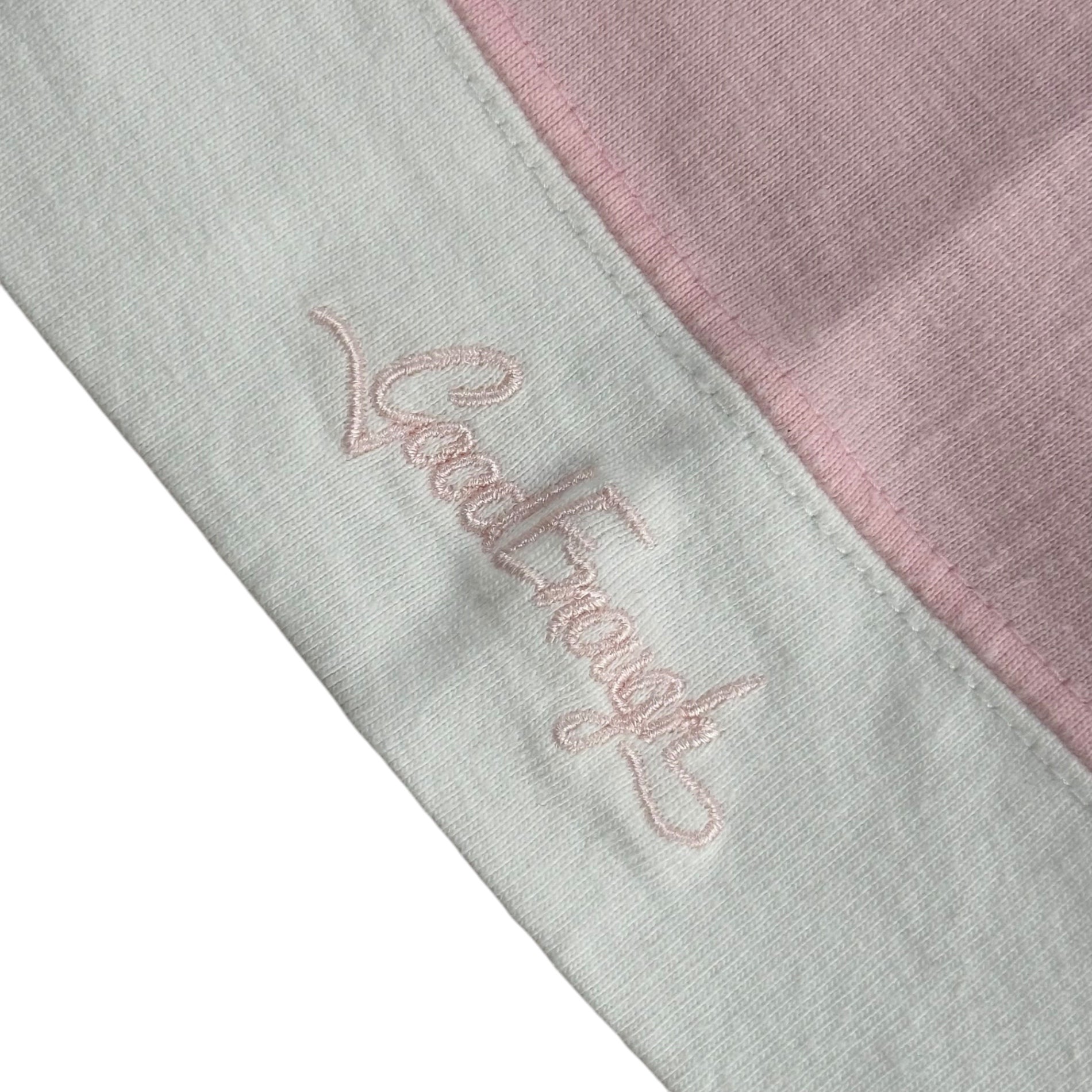 GOODENOUGH(グッドイナフ) 90's Line-blocked s/s T-shirt ライン 切替 半袖 Tシャツ 表記消(L程度) ホワイト×ピンク