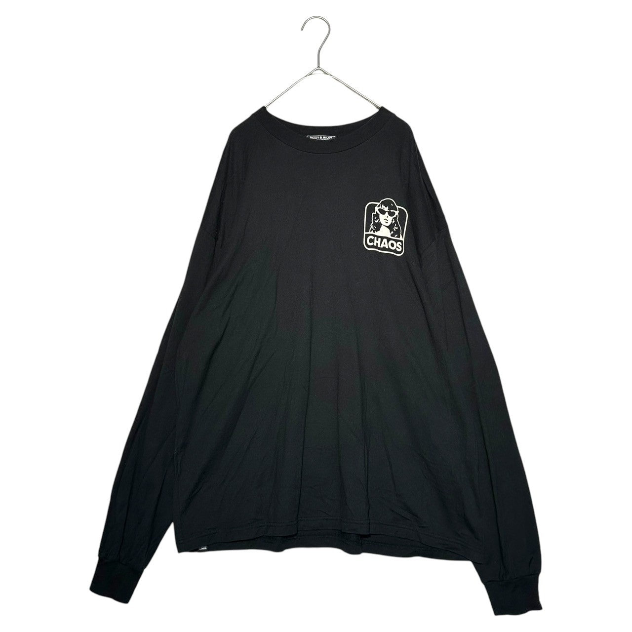 HYSTERIC GLAMOUR(ヒステリックグラマー) DIZZY&MILKY HYSTERIC CHAOS L/S T-shirt プリント 長袖 Tシャツ 02223CL17 XL ブラック