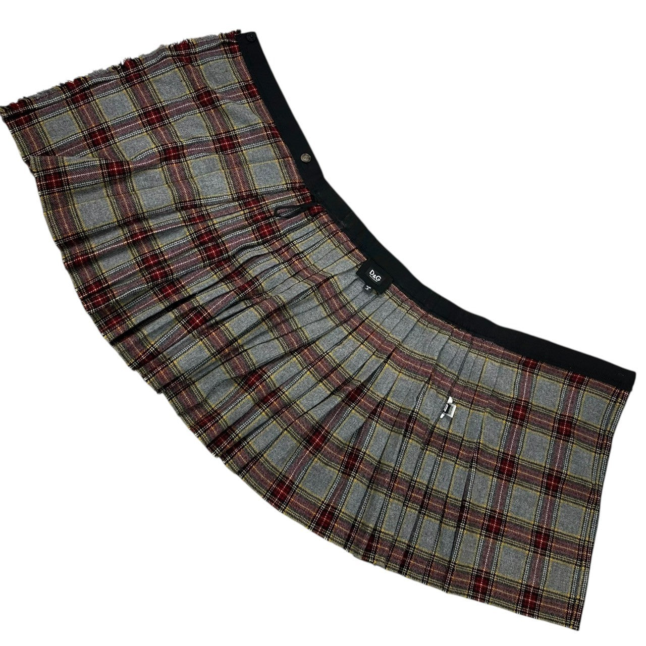 D&G(ディー&ジードルガバドルチェ&ガッバーナ) 00's Large quantity Patches Design Mini Skirt 00年代 多量 パッチ デザイン ミニ スカート 24 ブラウン