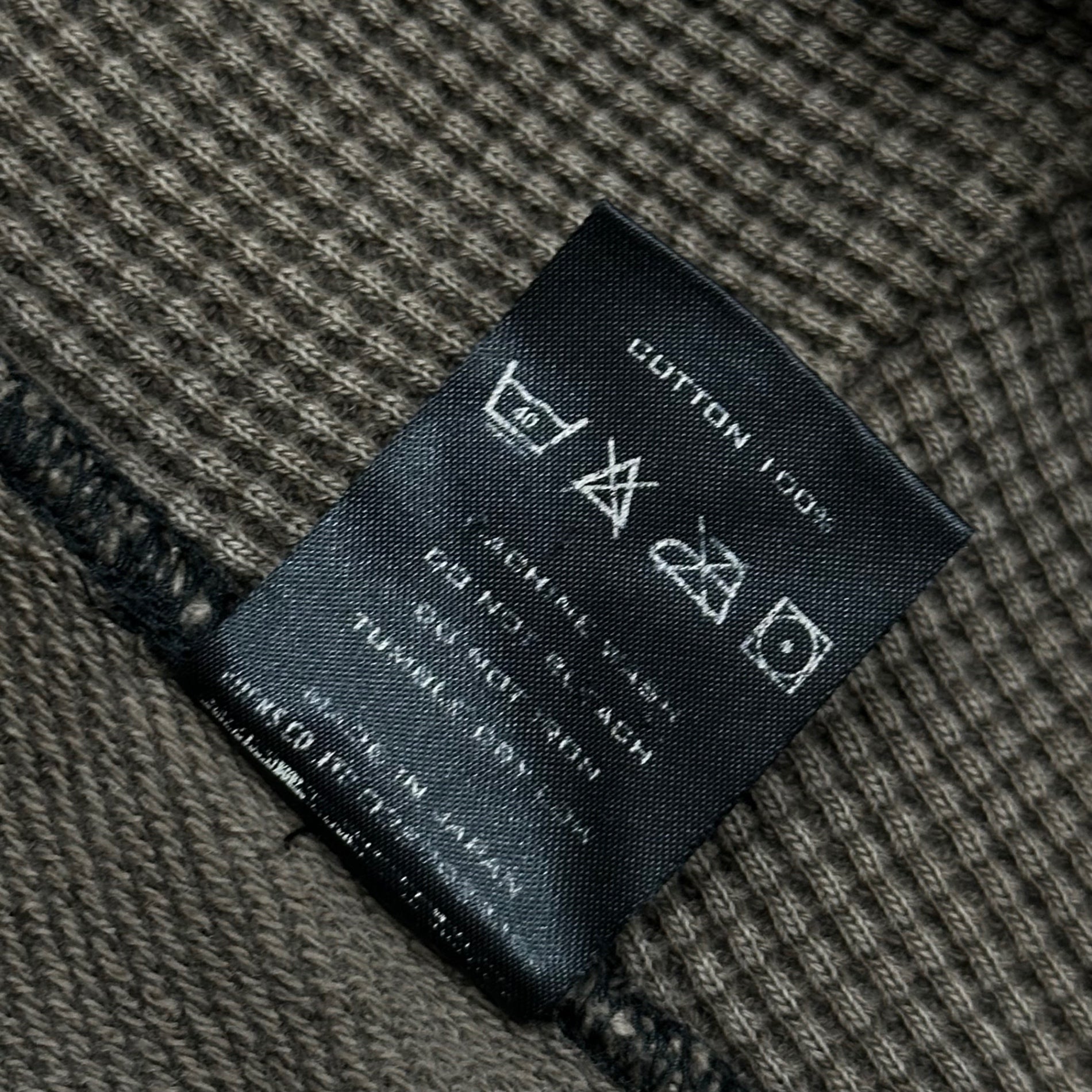 NUMBER (N)INE(ナンバーナイン) 2004SS "DREAM BABY DREAM" ドリーム期 Skull Patch Zip-Up Hoodie スカル パッチ ジップ パーカー 2 ブラウン 00's ダメージ加工
