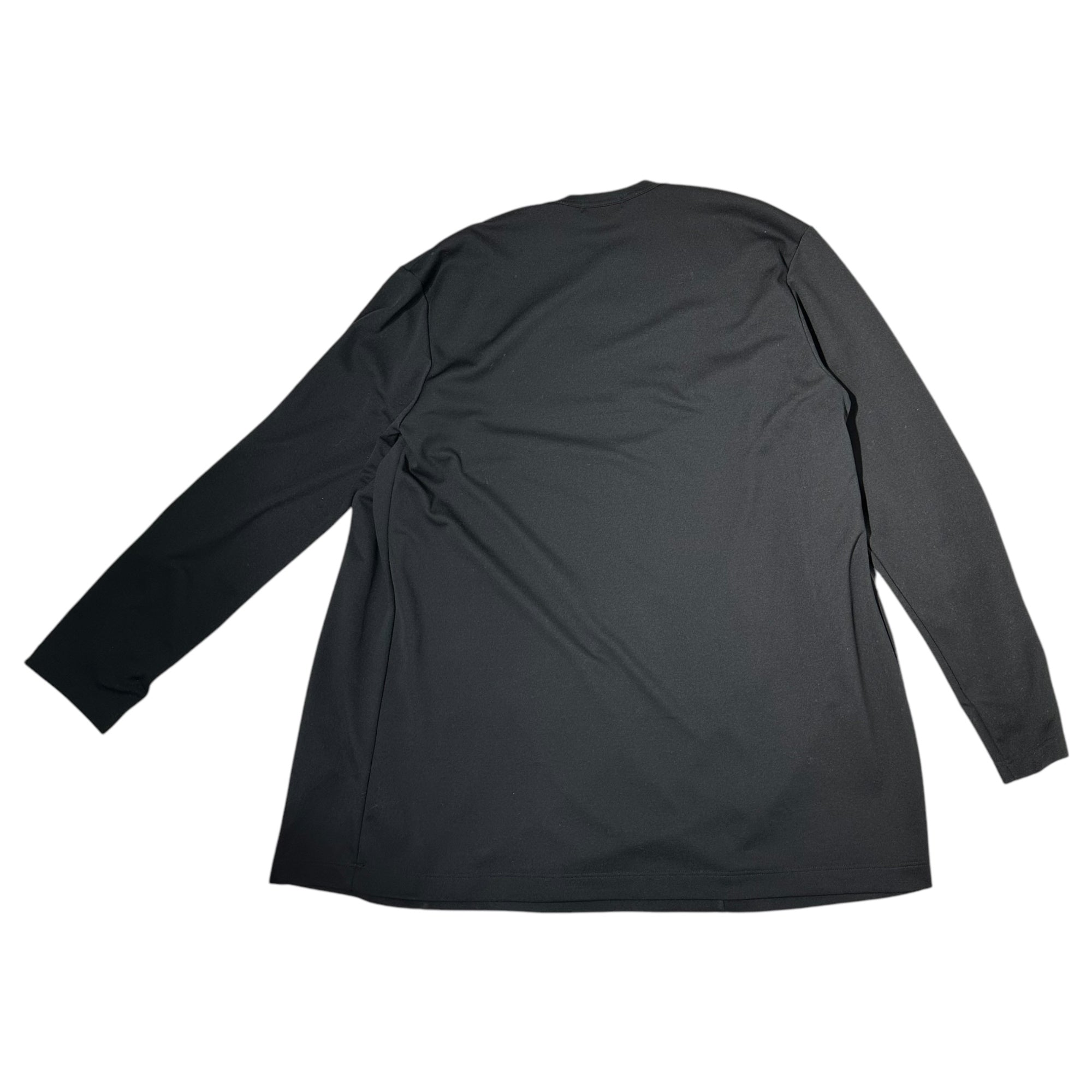 COMME des GARCONS HOMME PLUS(コムデギャルソンオムプリュス) 22AW ノマド期 Draped Estelle Long Length Cut and Sewn ドレープ エステル ロング丈 カットソー PJ-T016 L ブラック AD2022 長袖 Tシャツ