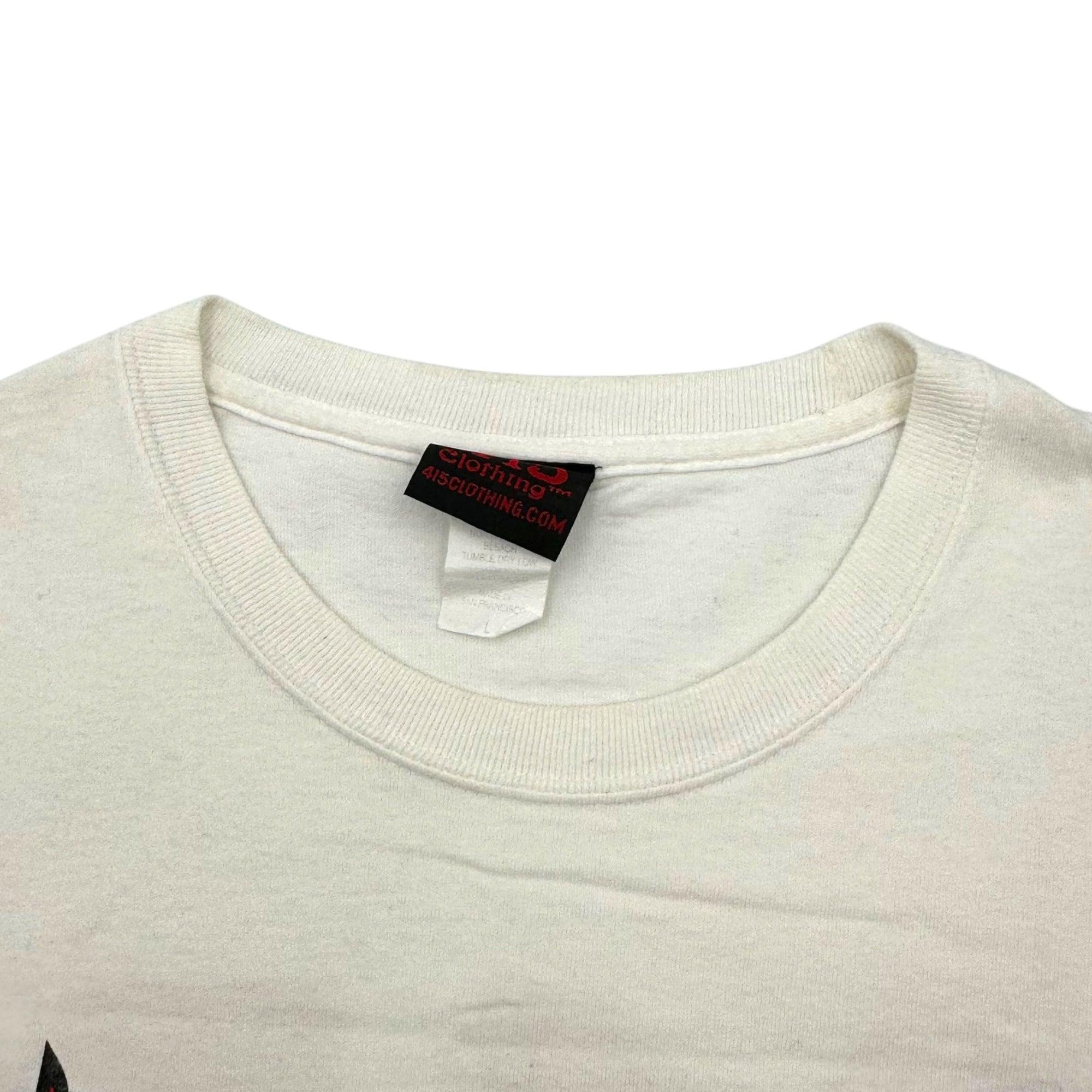 415 Clothing(415クロージング) OLD FRISCO Print T-Shirt オールド フリスコ プリント Tシャツ L ホワイト×レッド 著名人 着用品